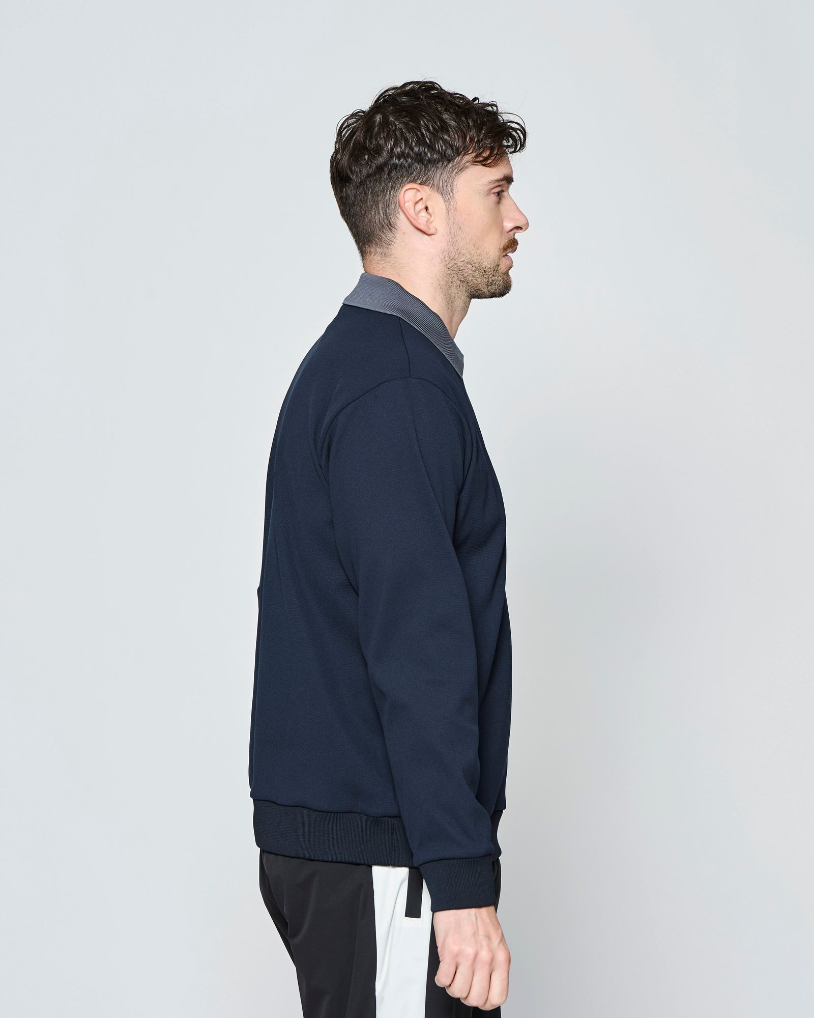 ☆先行予約☆muta MARINE × ACANTHUS  / ポロクルーネックスウェット /  Polo Crewneck / BLACK【MA2710】