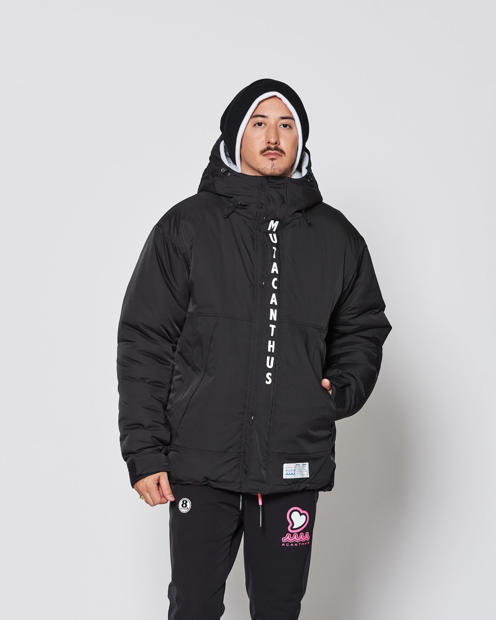 ☆先行予約販売2025年11月下旬～12月下旬頃入荷予定☆ ACANTHUS × muta MARINE / muta LIMONTA Mountain Puffy Jacket  / マウンテンパフィジャケット / BLACK 【MA2529】