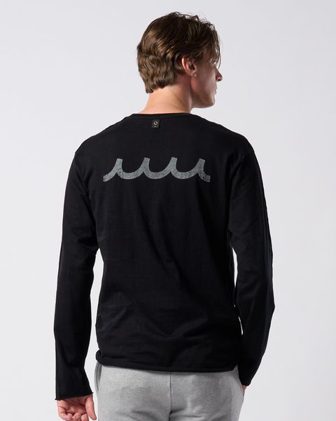 ☆先行予約☆ muta × wjk  / カットオフ クルーネックロングスリーブカットソー / cut-off crew-neck L/S(printed) / DEEP BLACK [708 mw03j]