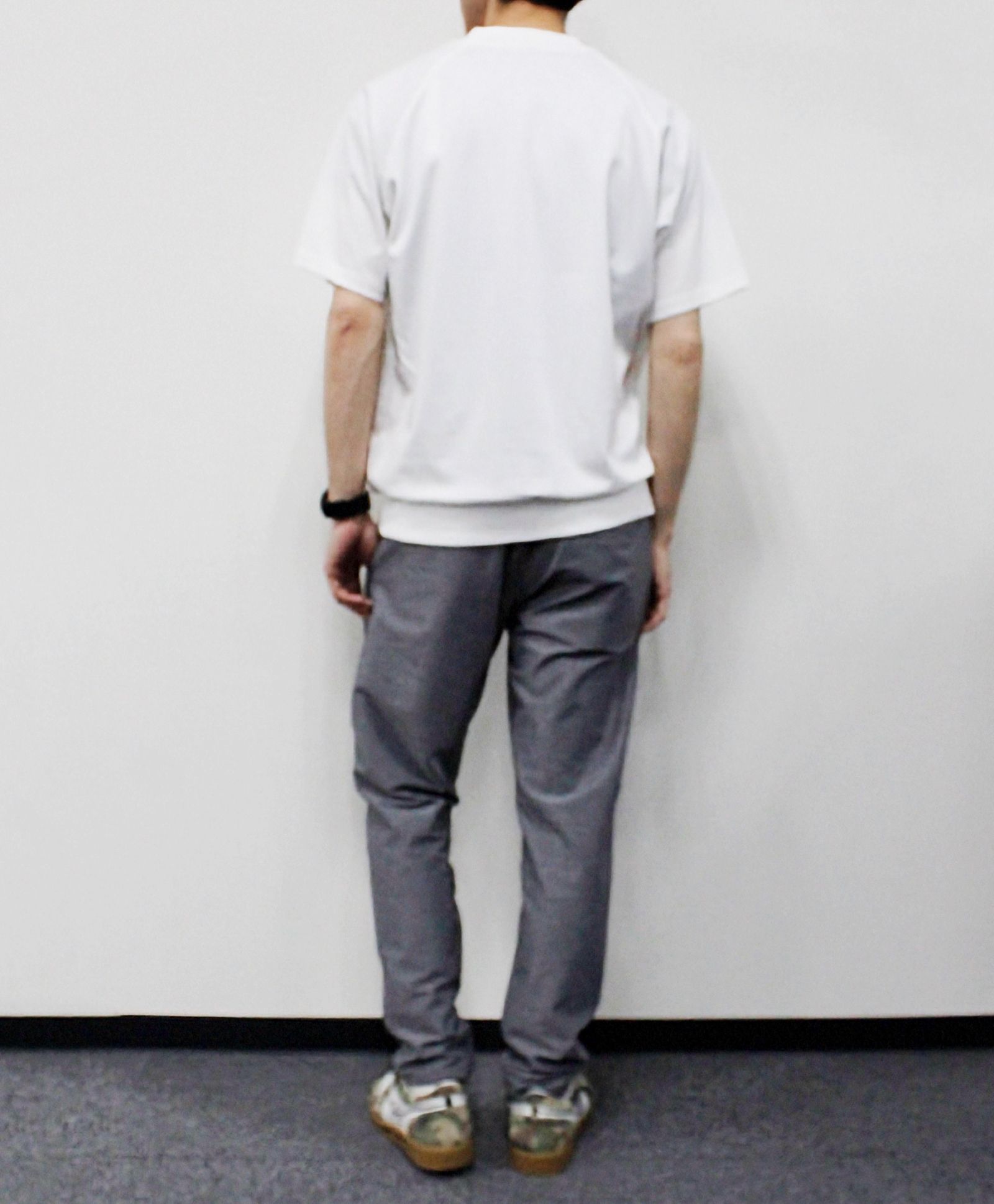 ICE PACK NYLON リバーニット モックネックラグランTee  / ホワイト [76006]