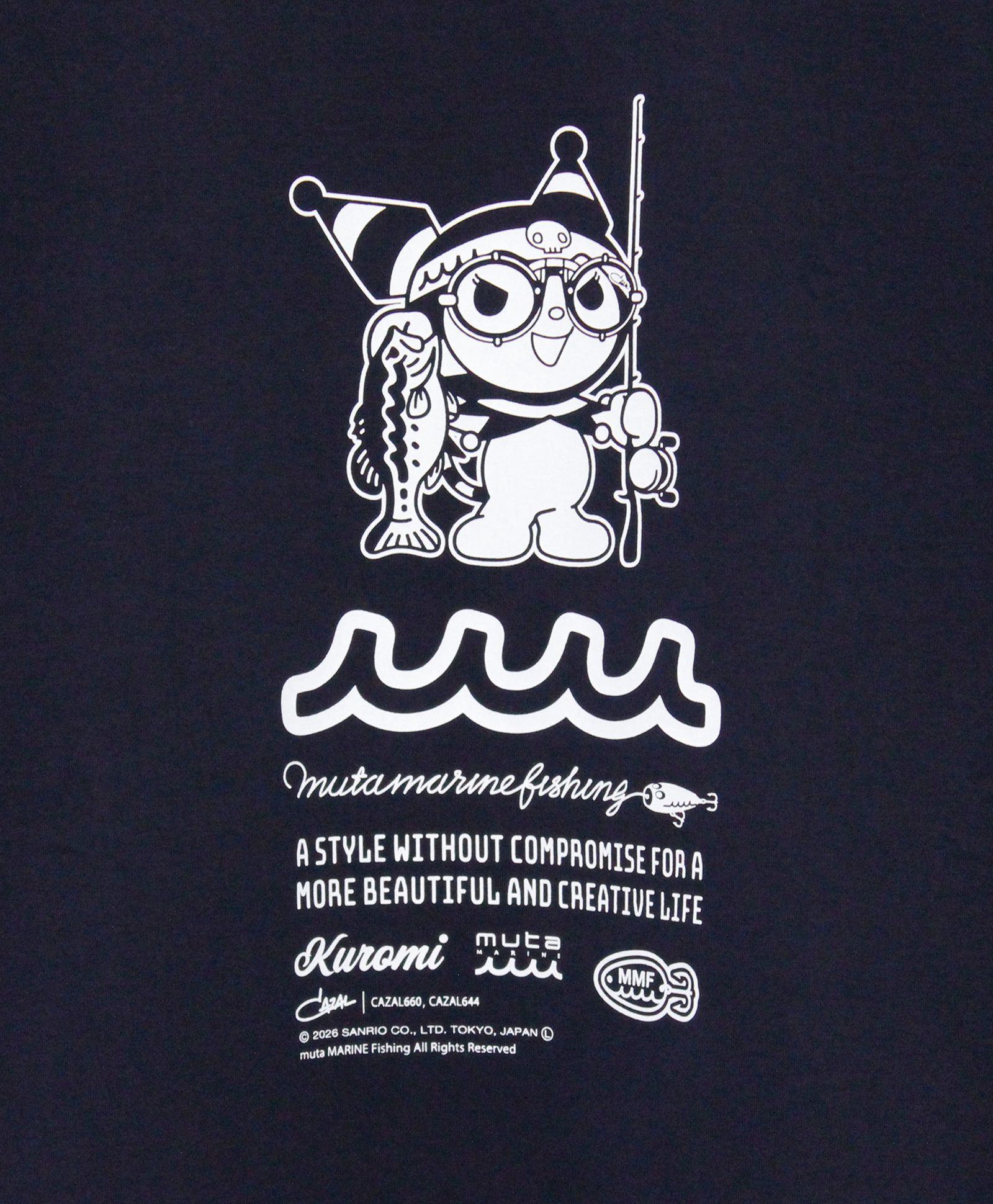 Kuromi × muta MARINE Fishing ストレッチロングスリーブTシャツ / ネイビー [MFMP-434779]