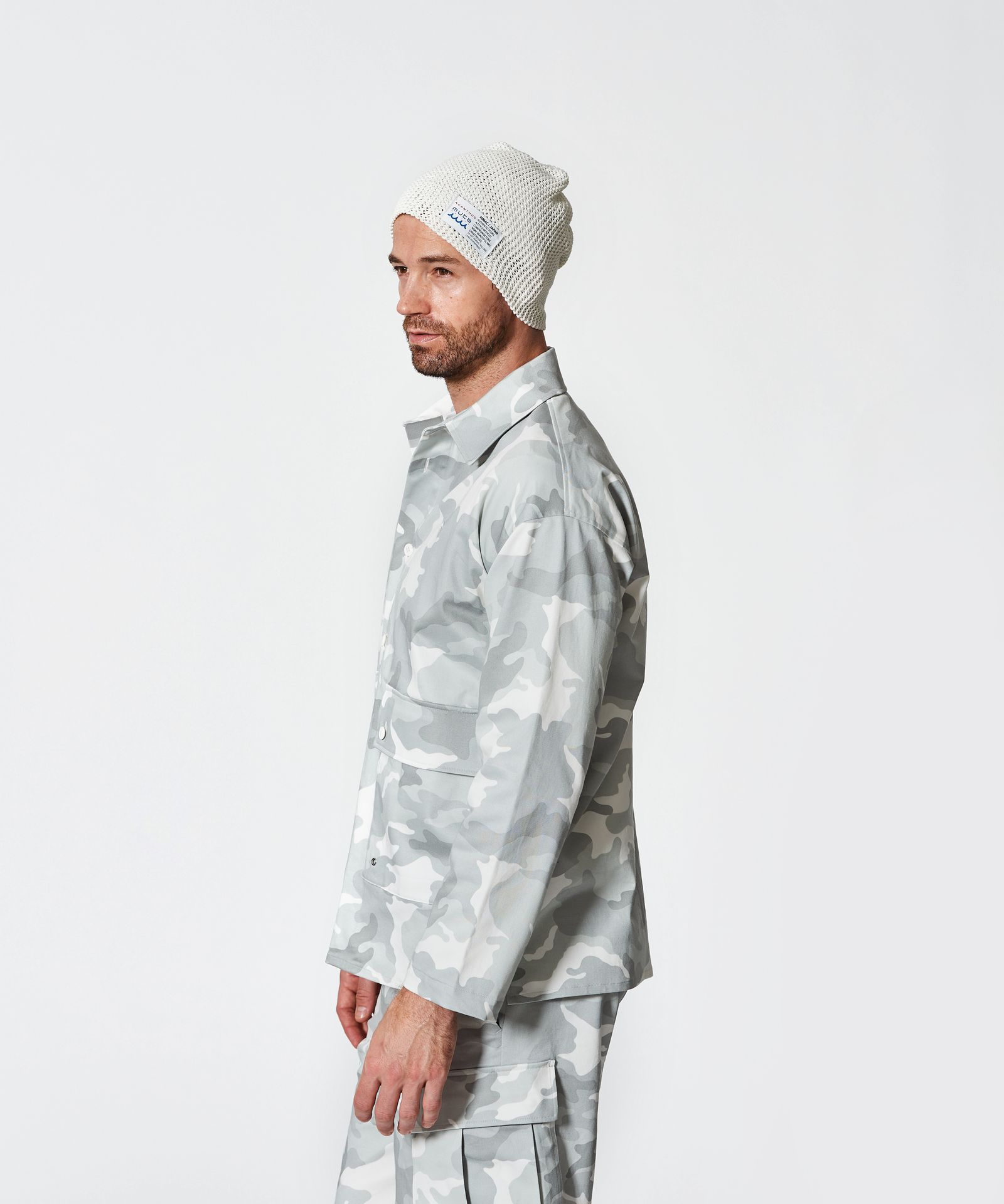 Military Shirt Jacket / ミリタリーシャツジャケット / WHITE CAMO【JK2501】