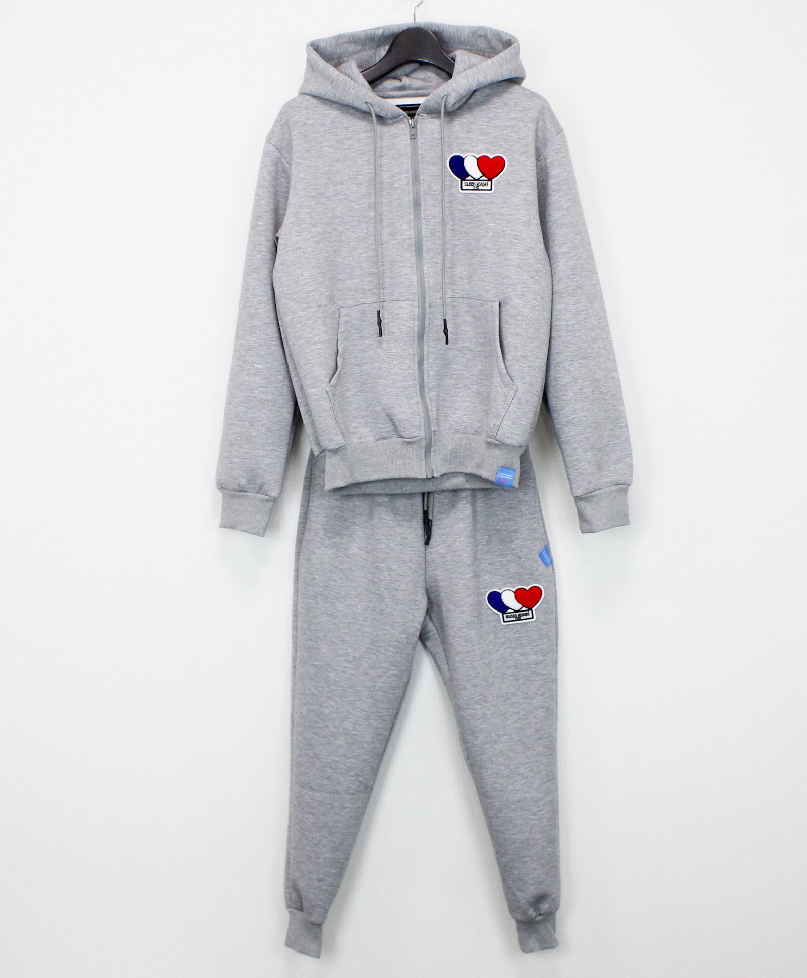 3ハートパッチダンボールパンツ / 3Heart Patch Cardboard  Pants / GREY