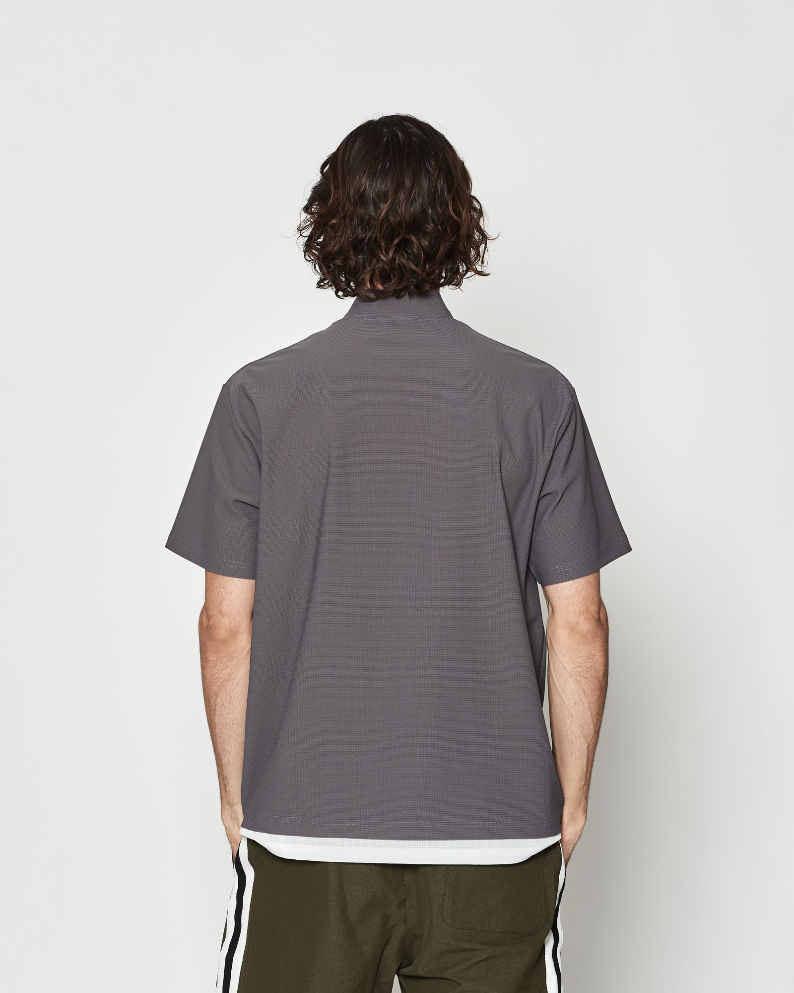 ☆先行予約☆muta MARINE × ACANTHUS  / メッシュモックネックTシャツ / Mesh Mockneck S/S Top / GREY 【MA2618】