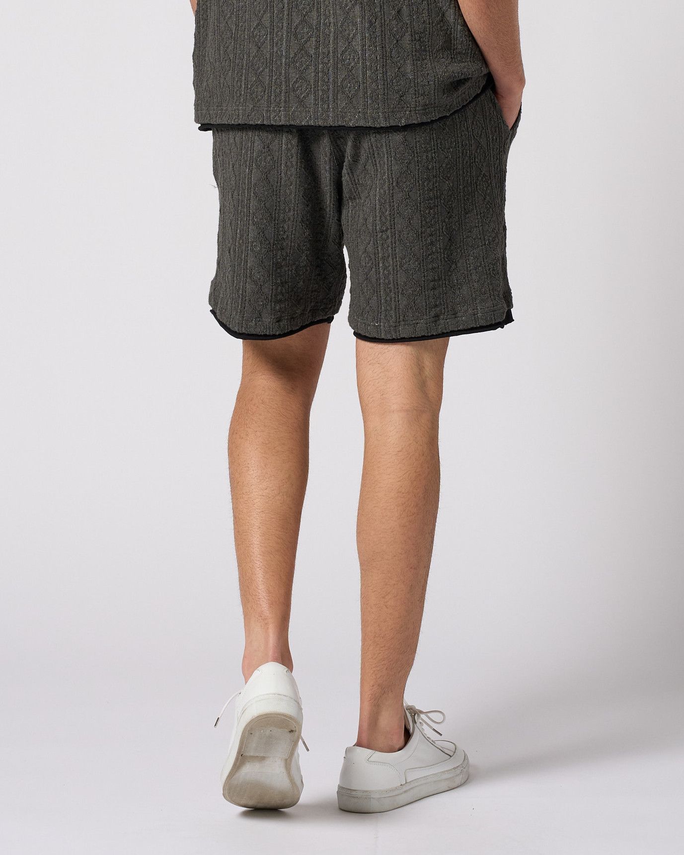 ☆先行予約☆ ジャガードサマーニットショーツ /  jacquard summer knit shorts / BLACK [5401 kc01i]