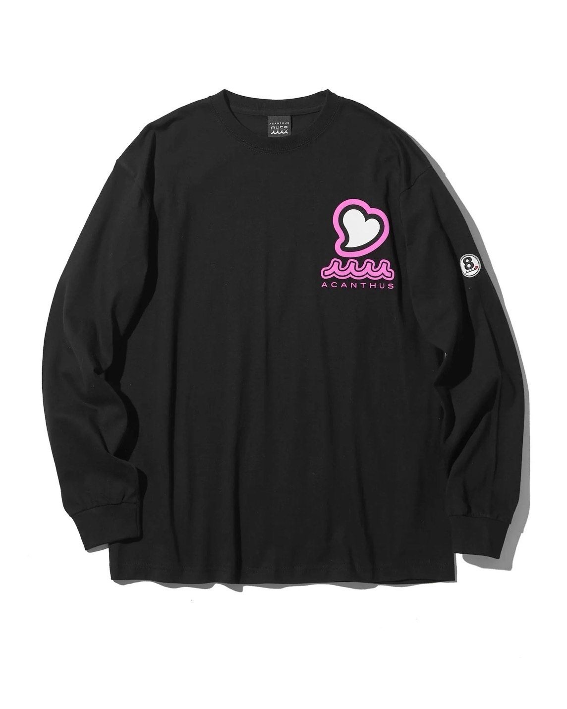 ☆先行予約☆muta MARINE × ACANTHUS  / femt LIMITED / muta sweet Logo L/S Tee / ロンT / BLACK PINK【MA2547】
