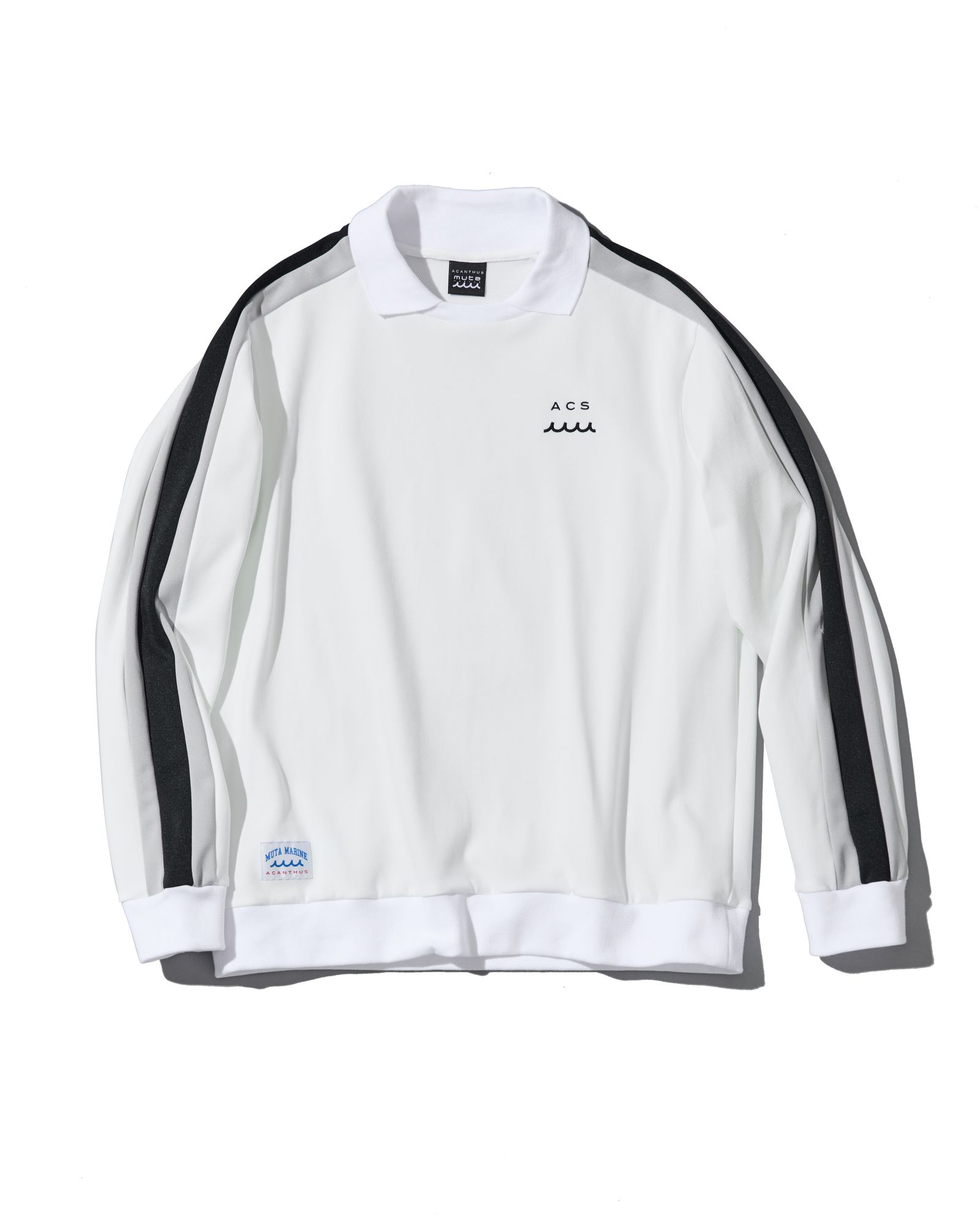 ☆先行予約☆muta MARINE × ACANTHUS  / ポロクルーネックスウェット / Polo Crewneck / WHITE 【MA2607】
