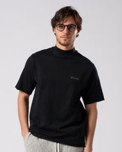 ☆先行予約☆ muta × wjk  / カットオフ モックネックシャツ / cut-off mock S/S(printed) / DEEP BLACK [704 mw03i]