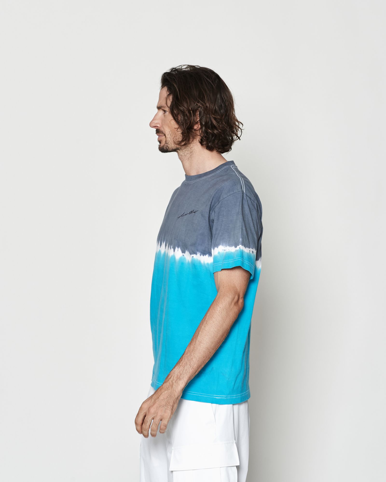☆先行予約☆ タイダイTシャツ  /  Contrast Tie-dye Tee / GREY BLUE【CT2604】