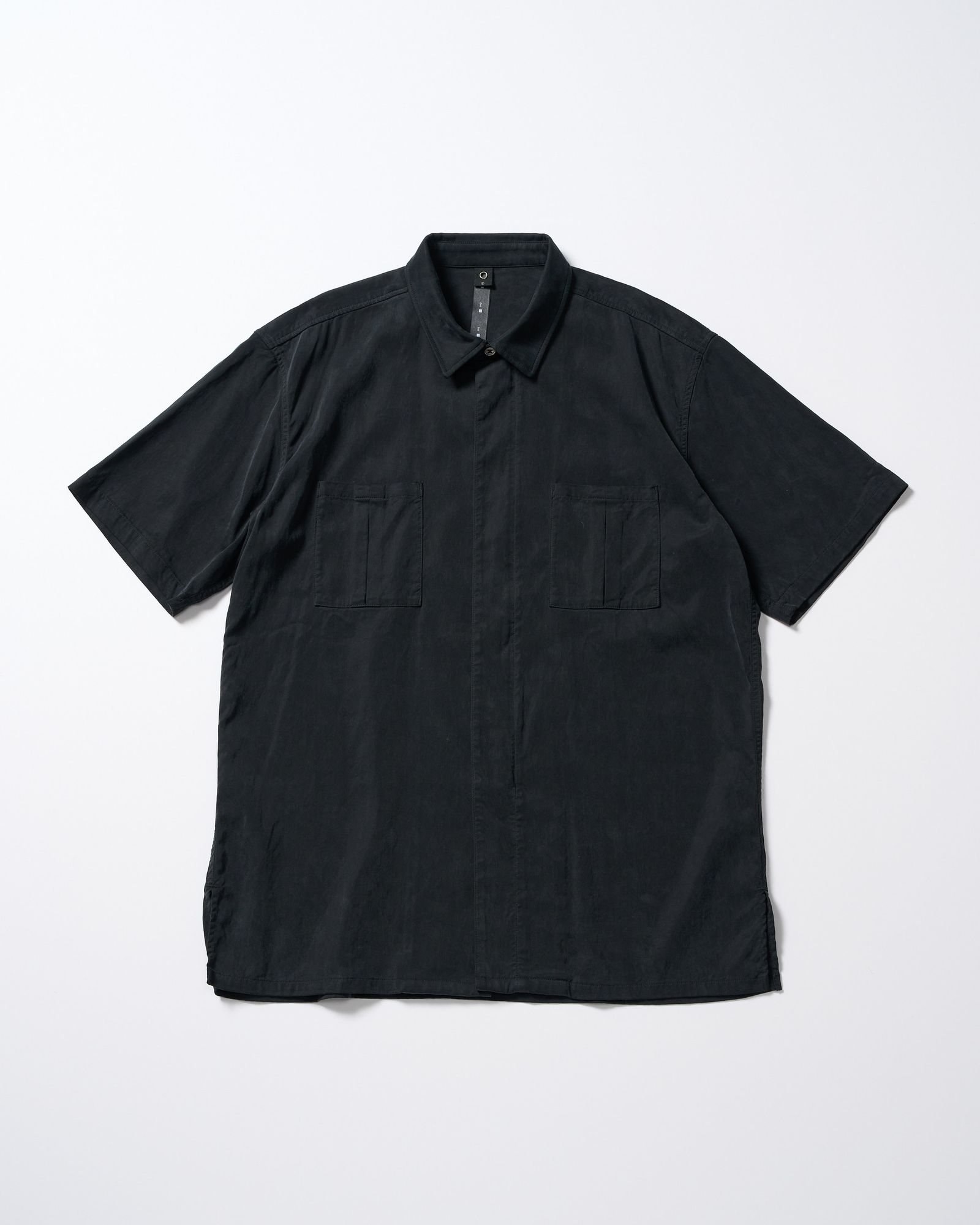 ☆先行予約☆ フロントジップハーフスリーブシャツ /  front-zip shirt H/S / BLACK [4906 cu01i]