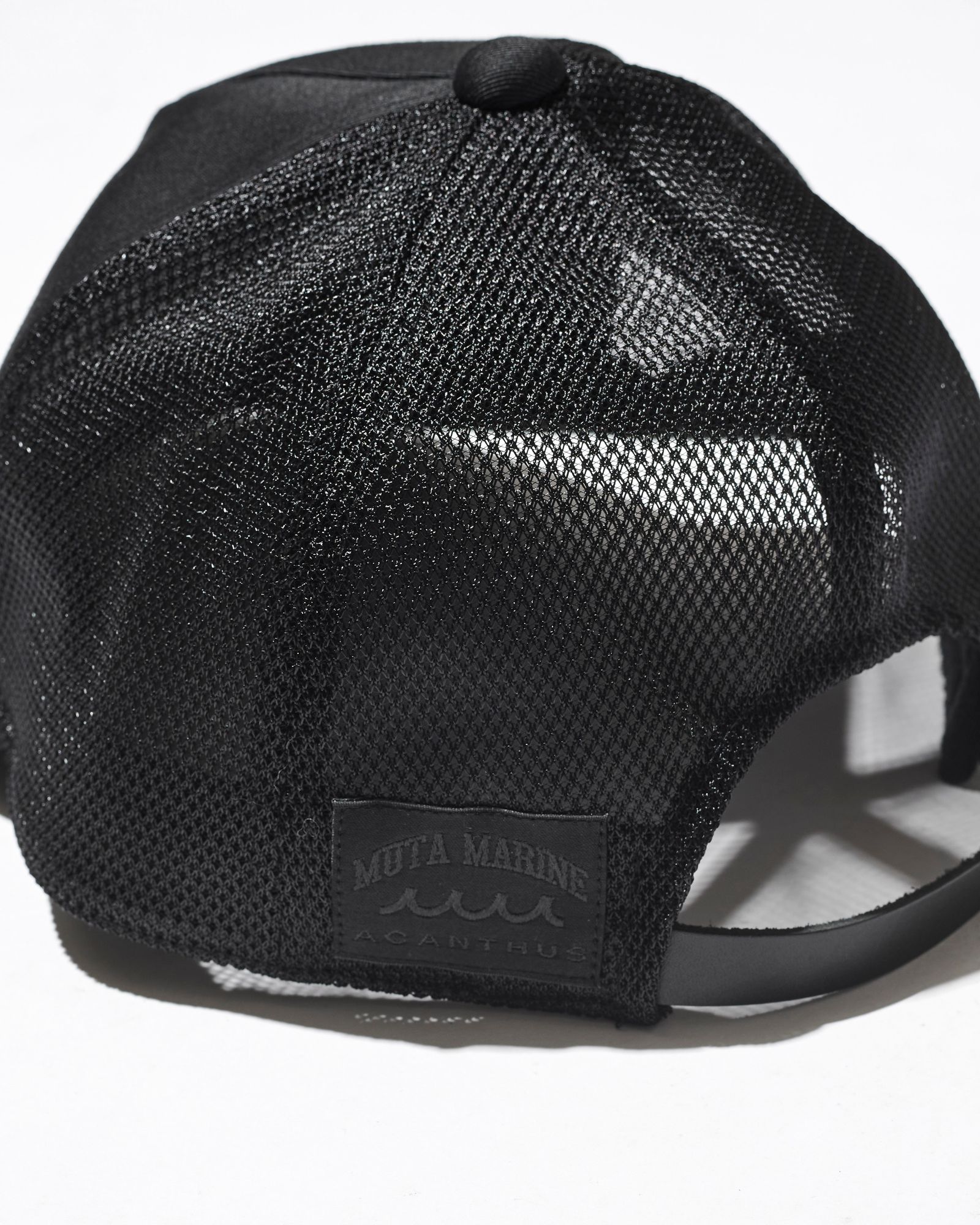 ☆先行予約☆muta MARINE × ACANTHUS  / ボックスロゴメッシュキャップ /  Box Logo Mesh Cap / BLACK【MA2721】