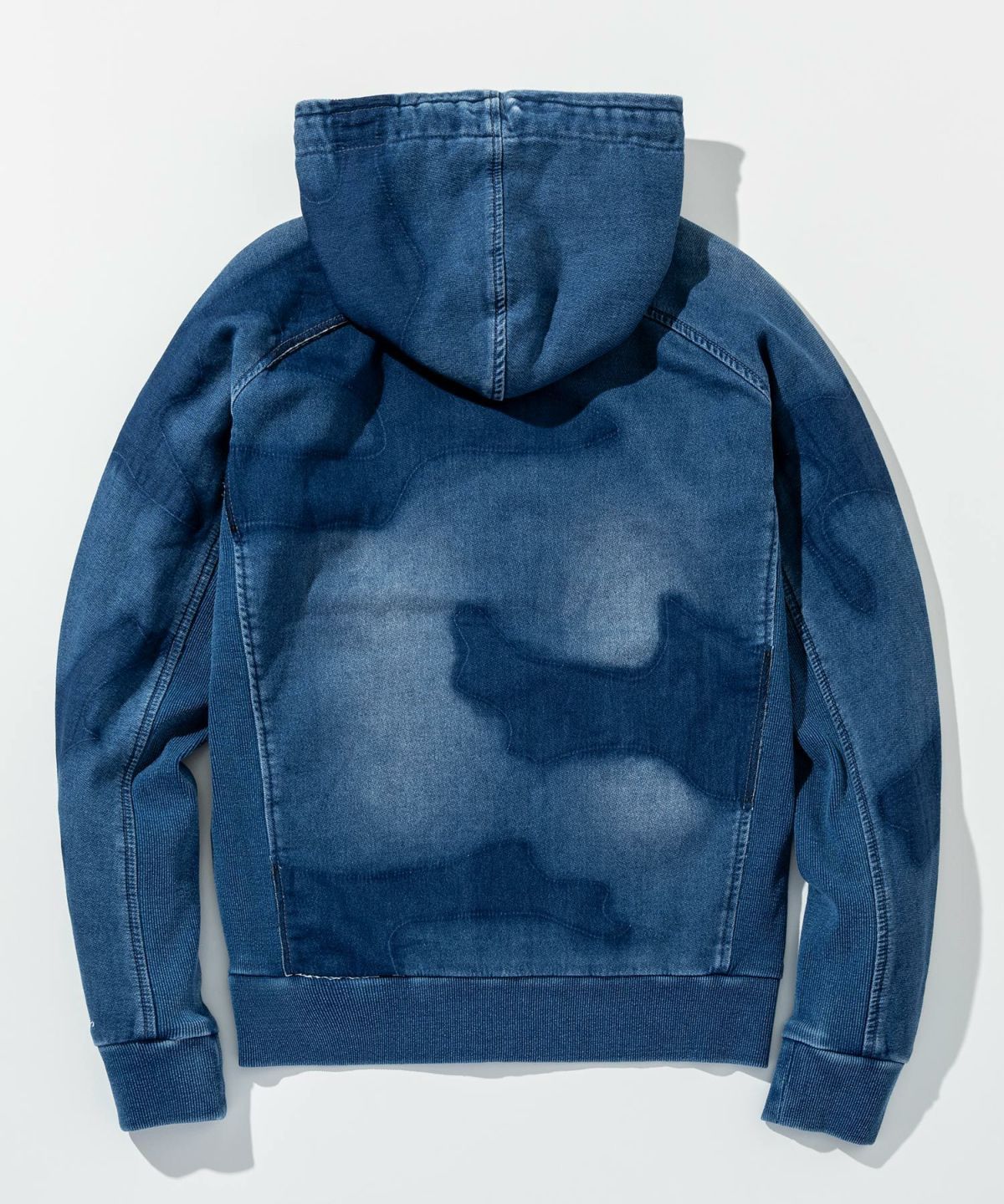 カモ柄ジョグデニムパーカー / インディゴ【USO-26060】