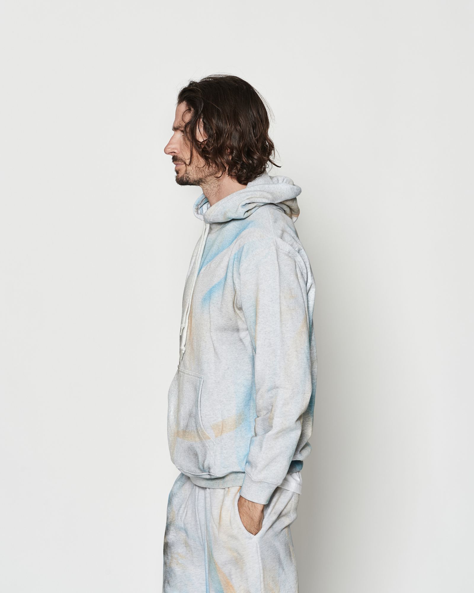 ☆先行予約☆ エイジングダイ スウェットフーディー / パーカー / Aging Dye Hooded Sweatshirt / GREY【HJ2602】