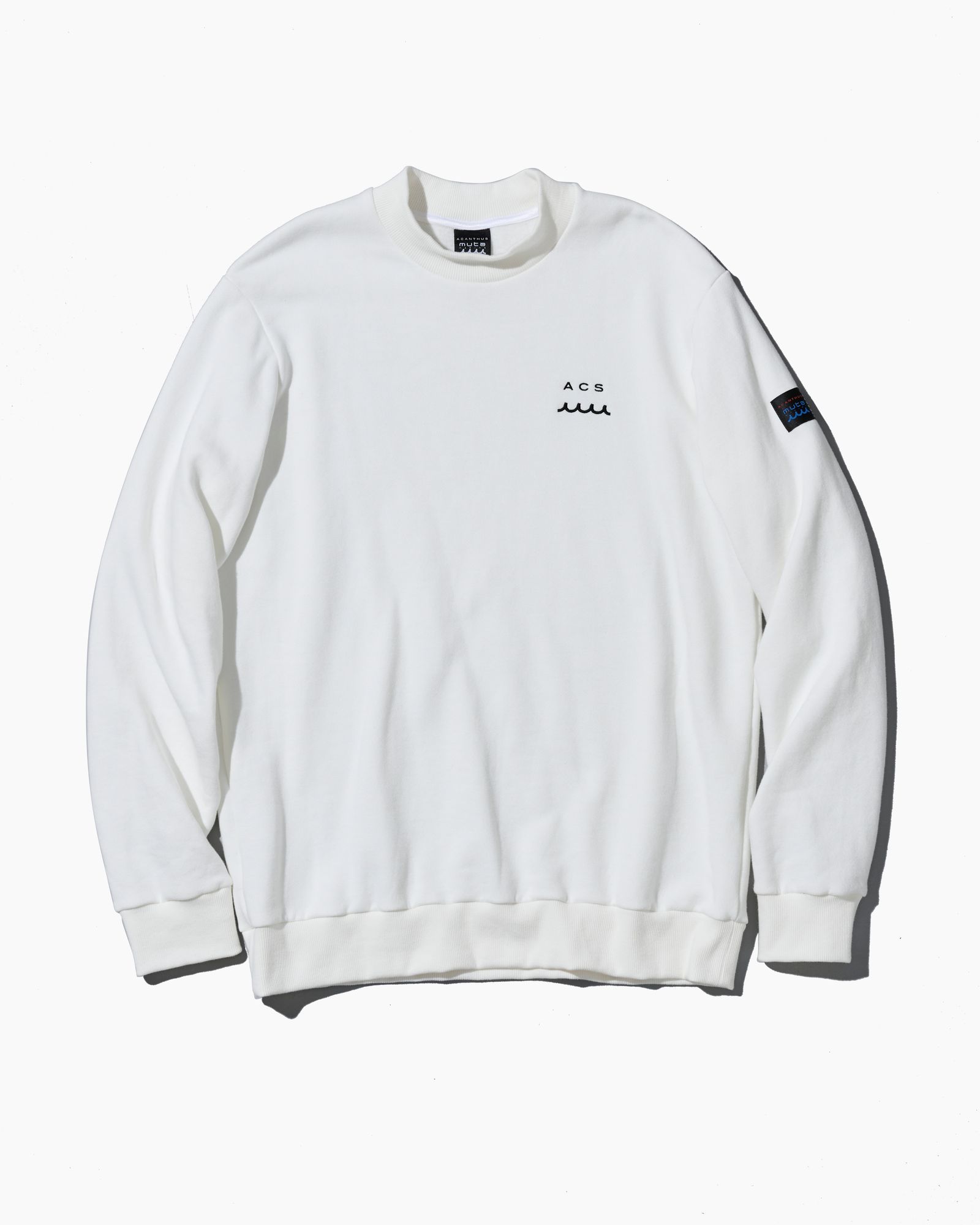 ☆先行予約☆ muta MARINE × ACANTHUS / モックネックスウェット / Mockneck Sweatshirts / WHITE 【MA2655】
