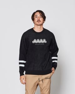 ☆先行予約販売2025年10月下旬～11月下旬頃入荷予定☆ ACANTHUS × muta MARINE / muta Fur Knit Crewneck / ニット / BLACK 【MA2544】