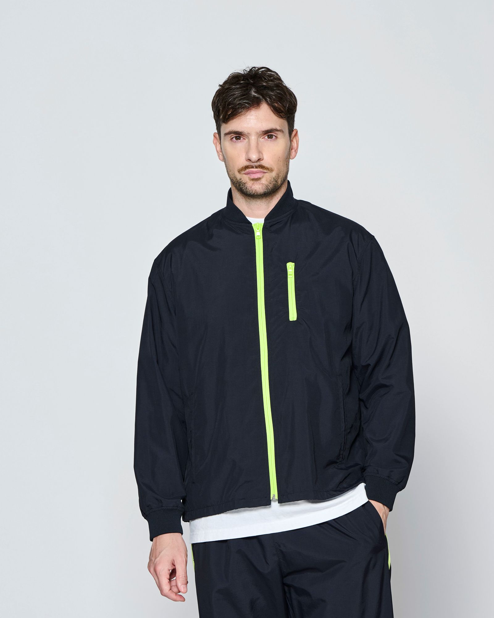 ☆先行予約☆ SUPPLEX® ナイロン ジップジャケット  /  SUPPLEX® Nylon Contrast Zip Jacket / BLACK 【JK2703】