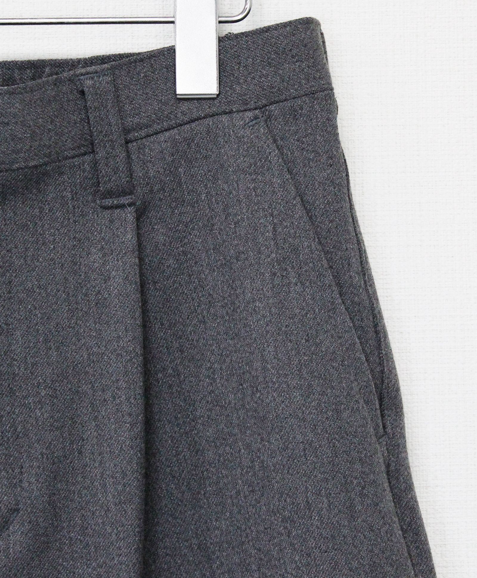 VISLYカシミヤタッチワンタックワイドパンツ / グレー[65512]