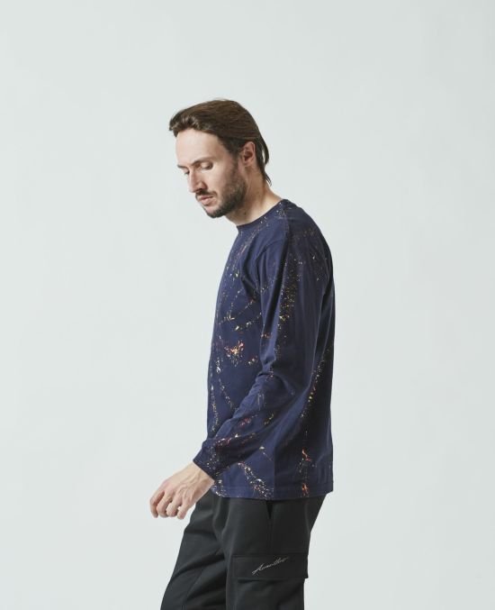 スパイラル スプラッシュ ロングスリーブTシャツ / Spiral Splash L/S Tee /  NAVY 【CT2311】