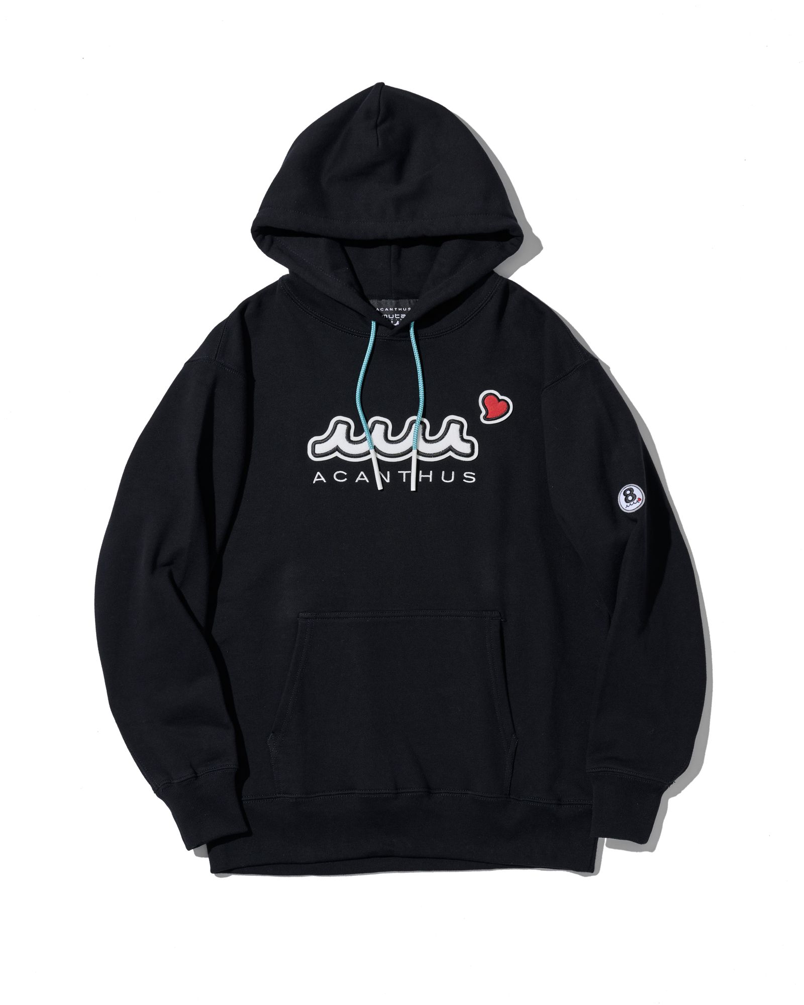 ☆先行予約☆ muta MARINE × ACANTHUS / スイートエクストラロゴフーディー / パーカー / Sweet Extra Logo Hoodie / BLACK 【MA2697】