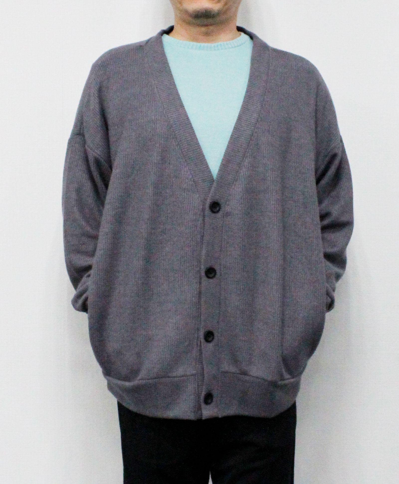 オーバーdsカーディガン /グレー【331015】