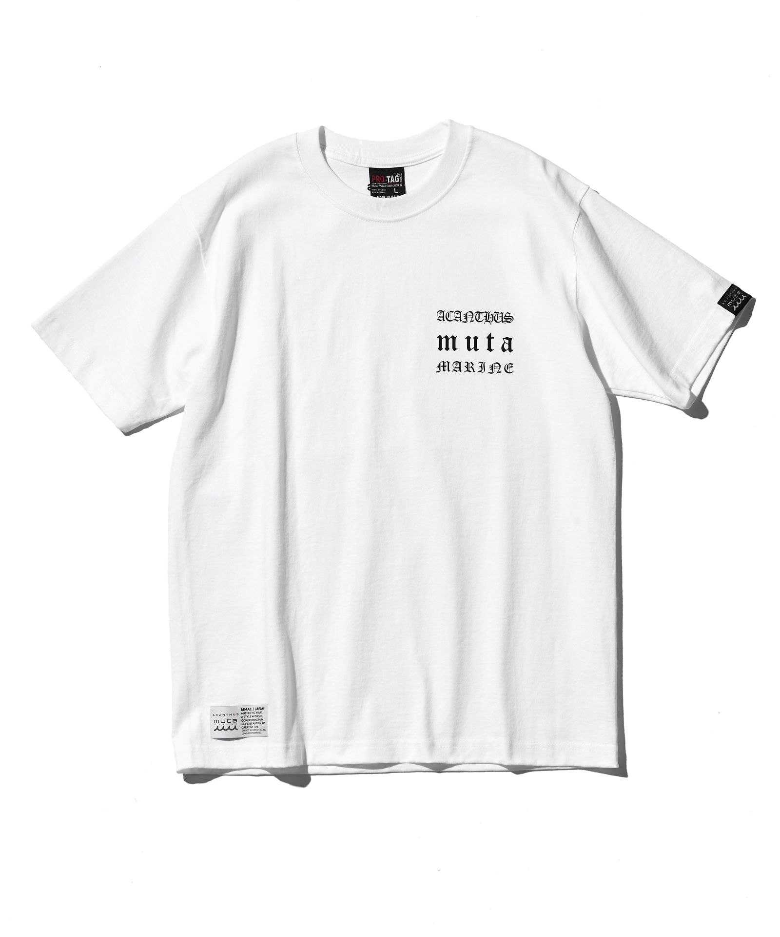【国内買付】muta ACANTHUS PRO TAG ロゴTシャツ コラボTシャツ ACANTHUS - ACANTHUS × muta MARINE / muta muta Old Logo Tee