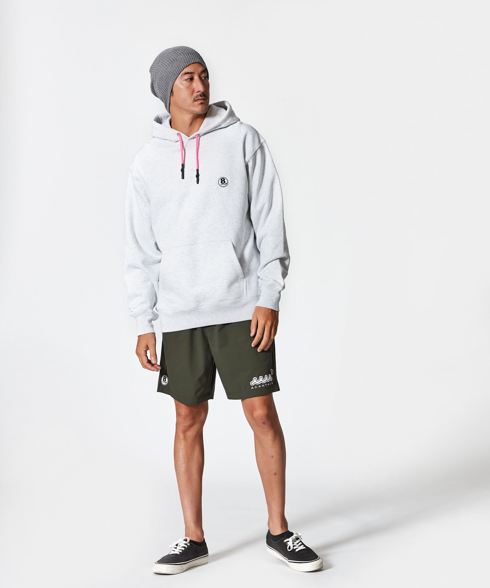 ACANTHUS × muta MARINE / muta sweet logo hoodie / スウェットプルオーバーパーカー / GREY【MA2525】
