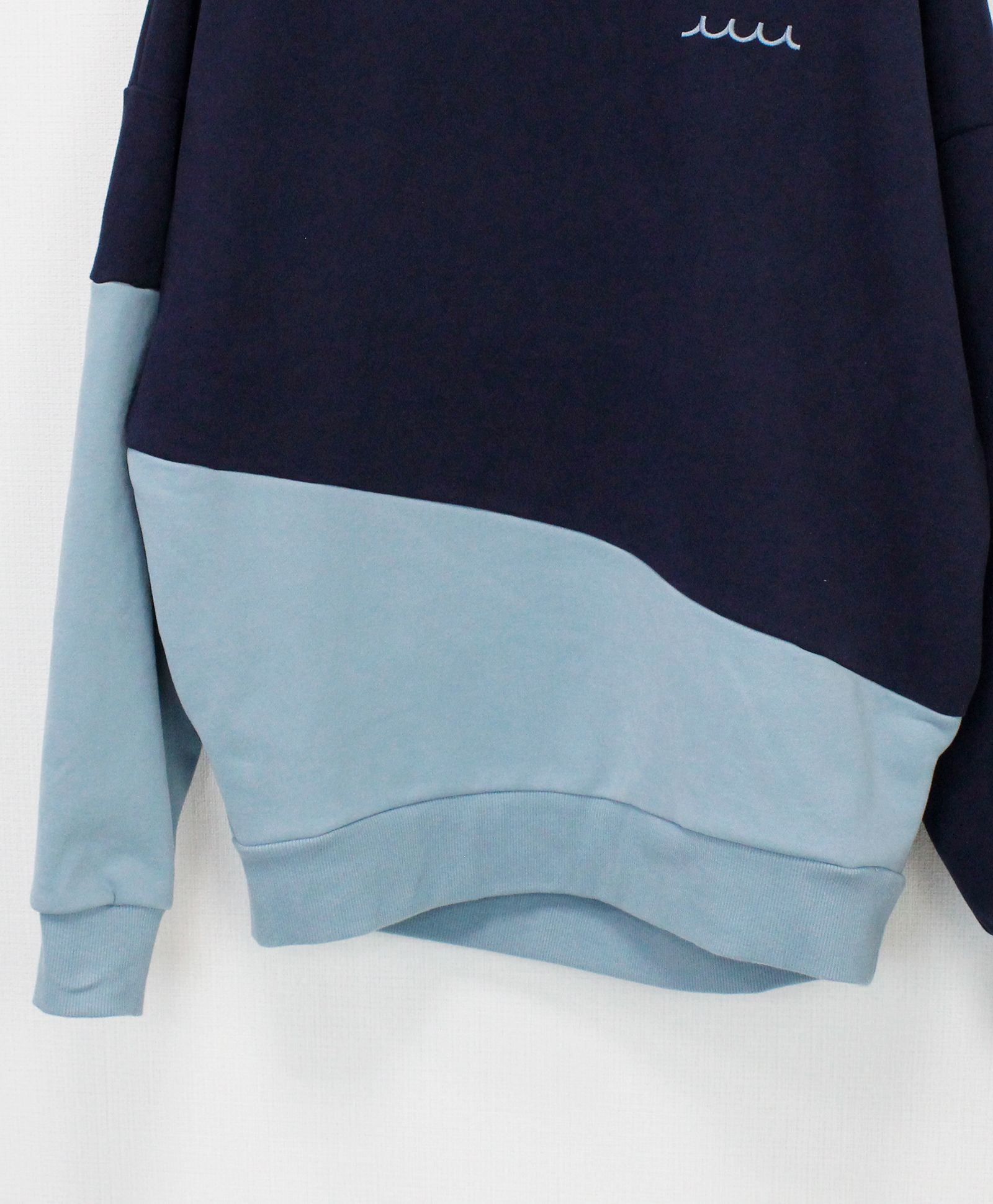 ユニセックス /  BIG プルオーバーパーカー (バイカラー) / ネイビー [MMSG-241215]