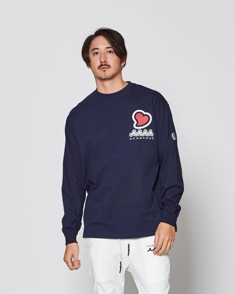 muta MARINE × ACANTHUS  / muta sweet Logo L/S Tee / ロンT / NAVY 【MA2547】