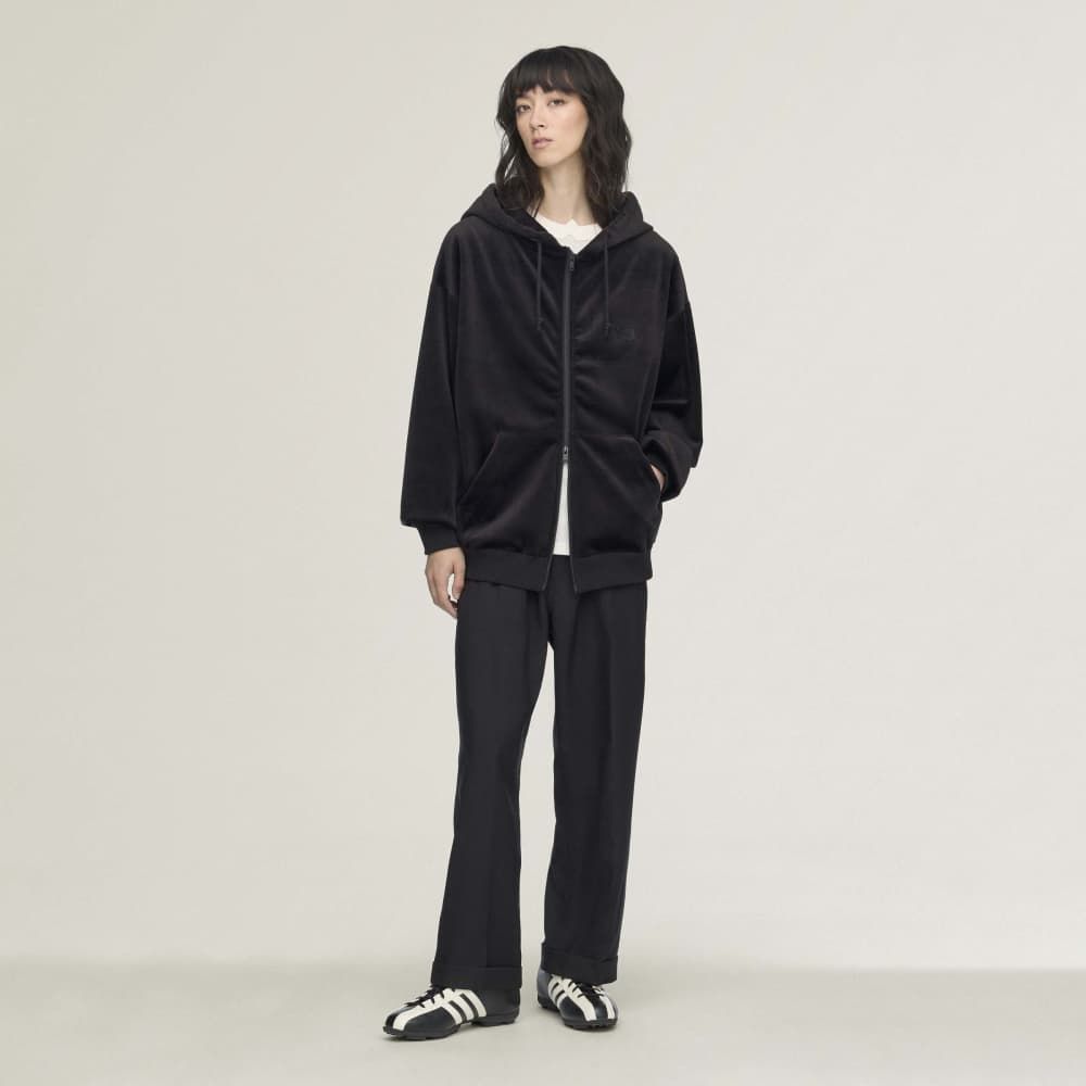 ベルベット コーデュロイ ジップ フーディー / Y-3 VELVET CORDUROY ZIP HOODIE / BLACK [IA4371-APPA26]