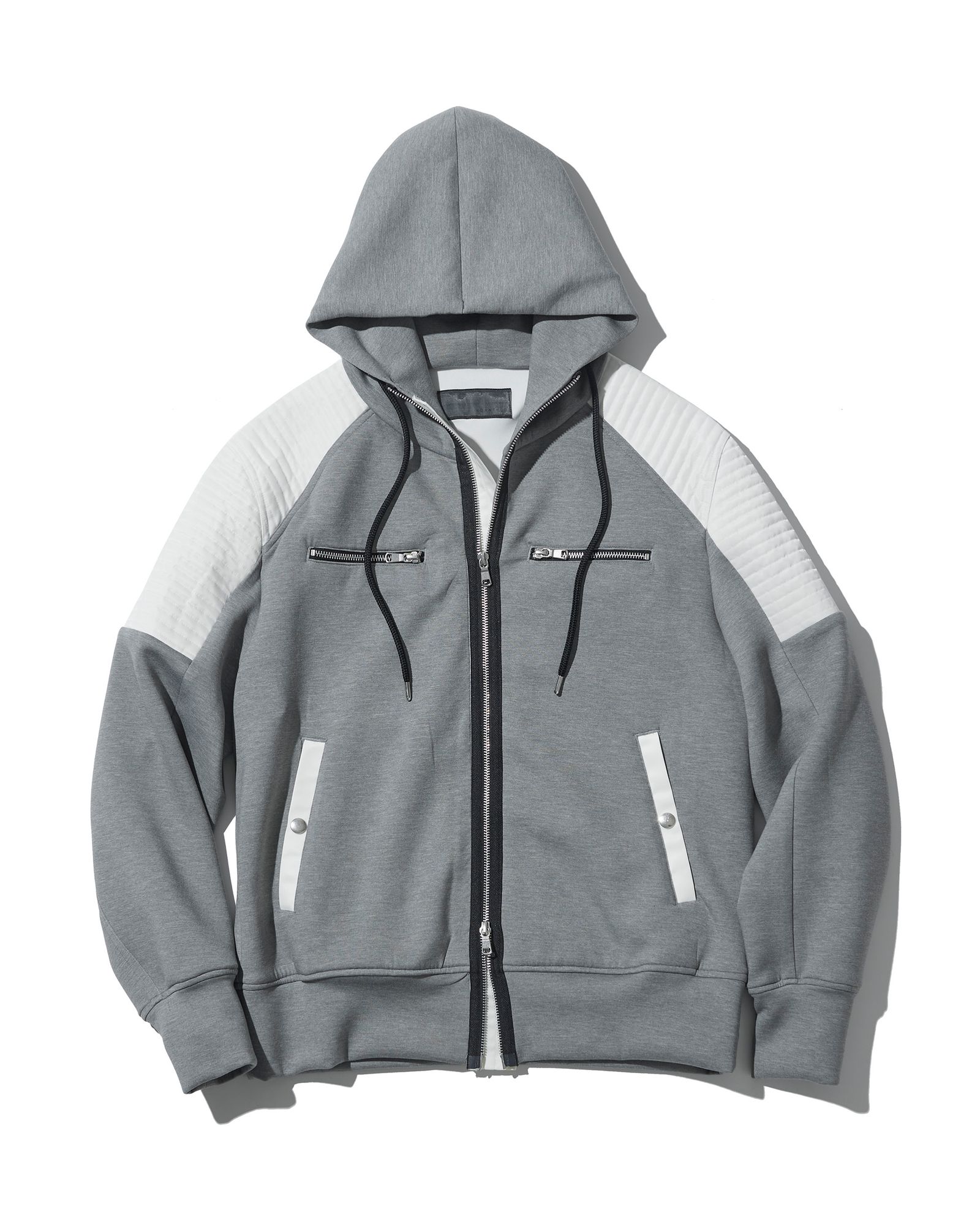 Double-knit Biker Hoodie / バイカーフーディ / GRAY 【DK2501】
