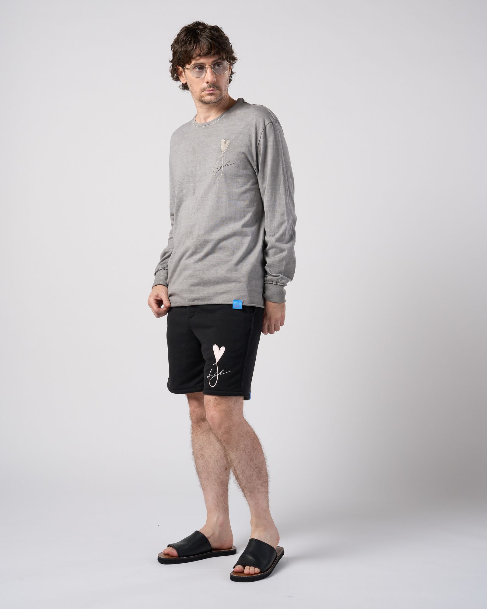 ☆先行予約☆Maison Honoré Paris× wjk  / ハートフィッシュフレンチテリーショーツ / heart fish dry french terry shorts / black 【505 hw03k】