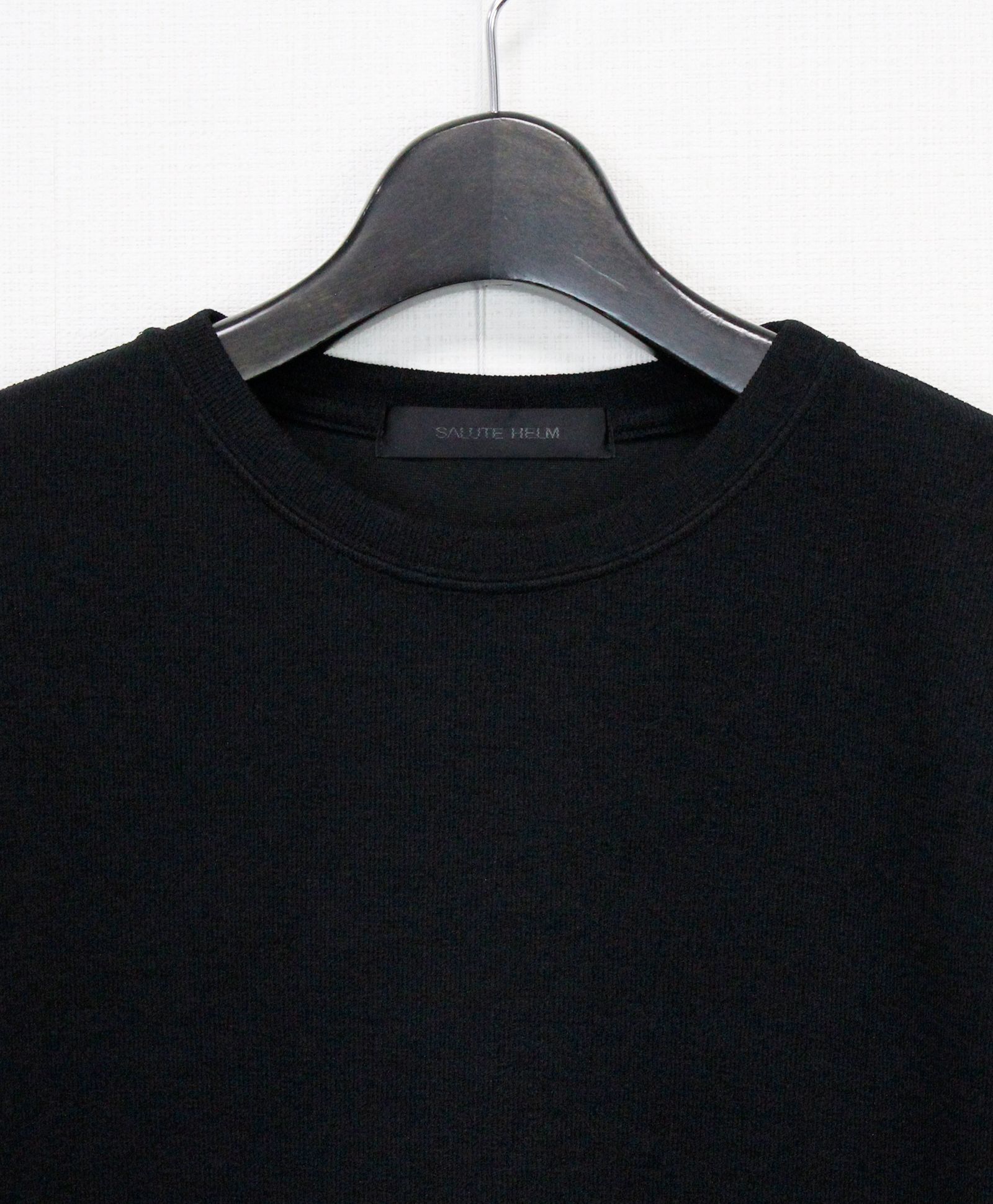 リネンライクダブルフェイスロンT  / ブラック[86003]