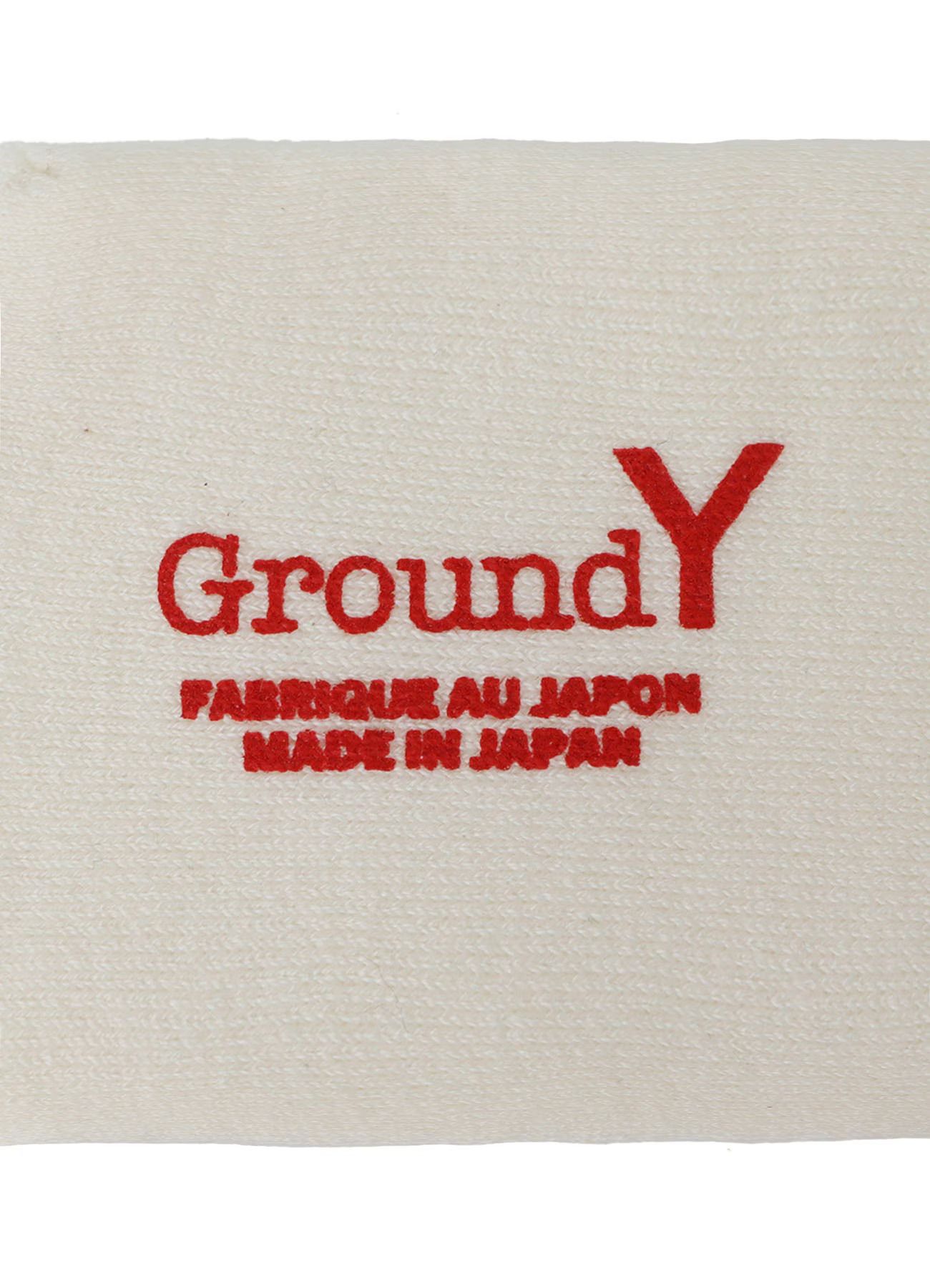 WOOL COTTON Ground Y LOGO TUBE SOCKS / ロゴチューブソックス / ホワイト [GL-M02-053-1-02]