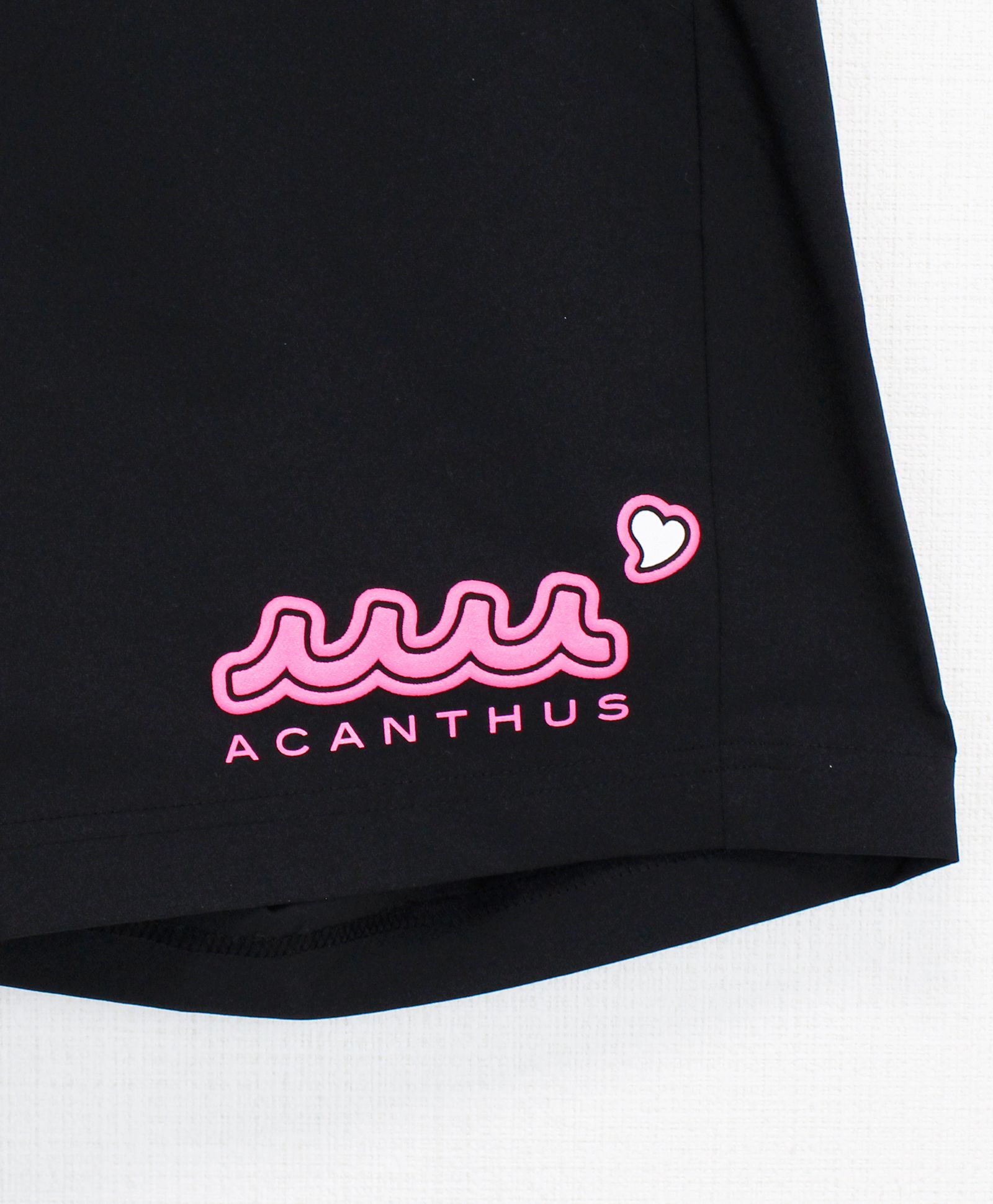 ACANTHUS × muta MARINE / muta sweet logo shorts / ショートパンツ / BLACK【MA2527】