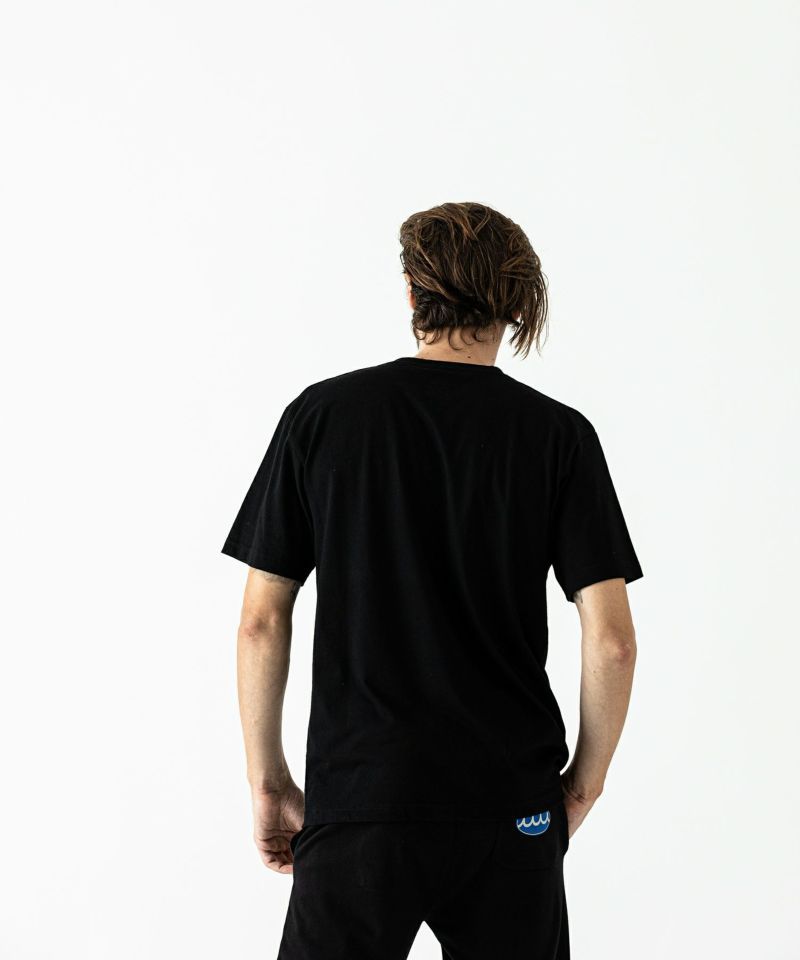 ACANTHUS x muta MARINE / Rainbow Stencil Logo Tee / Tシャツ / BLACK