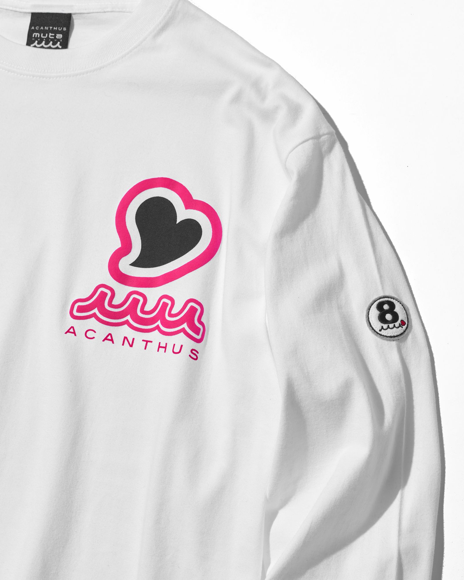 ☆先行予約販売2025年9月下旬～10月下旬頃入荷予定☆ ACANTHUS × muta MARINE / muta sweet muta L/S Tee / ロンT / WHITE 【MA2547】