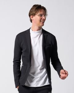 ☆先行予約☆ muta × wjk  / ニットジャケット / function knit jacket (jacquard check) / BLACK CHECK [207 mw08j]