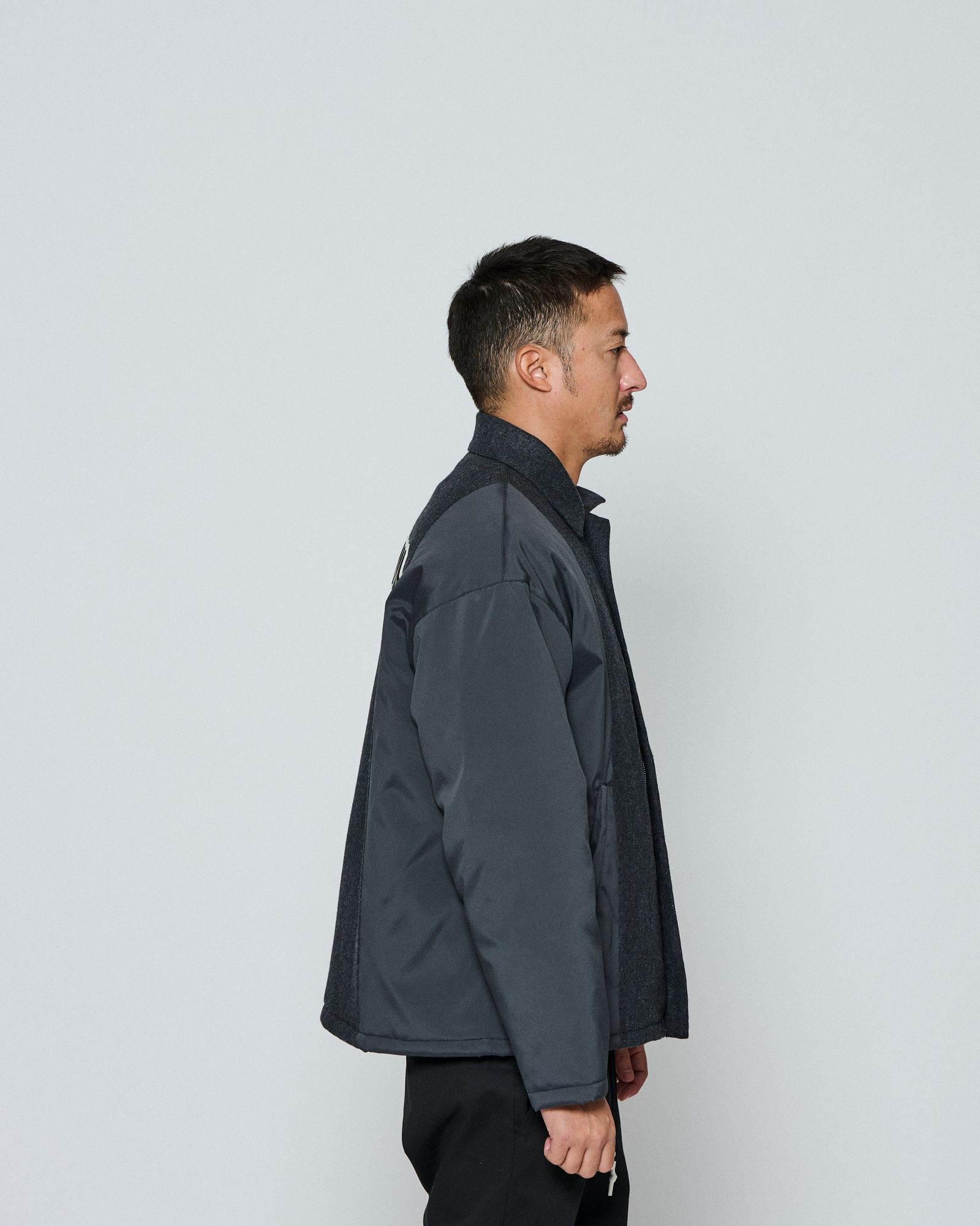 ☆先行予約☆ muta MARINE × ACANTHUS / コーチジャケット / Split Coach Jacket / CHARCOAL 【MA2651】