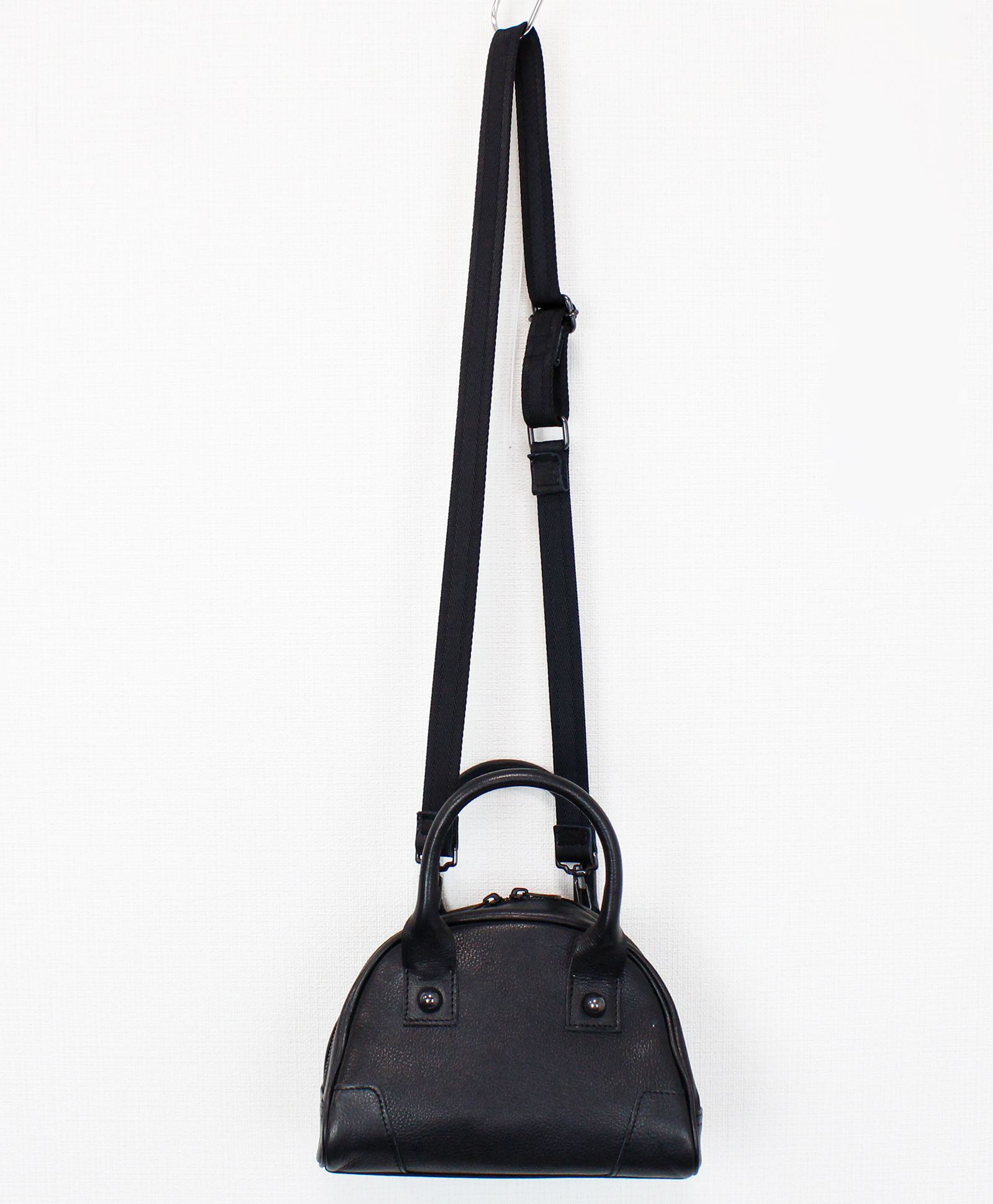 オイルドカウレザー・ミニミニボストンショルダートート / Oiled Cow Leather Mini mini Sholder BOSTON TOTE / B-BLACK [DCD-01315S]