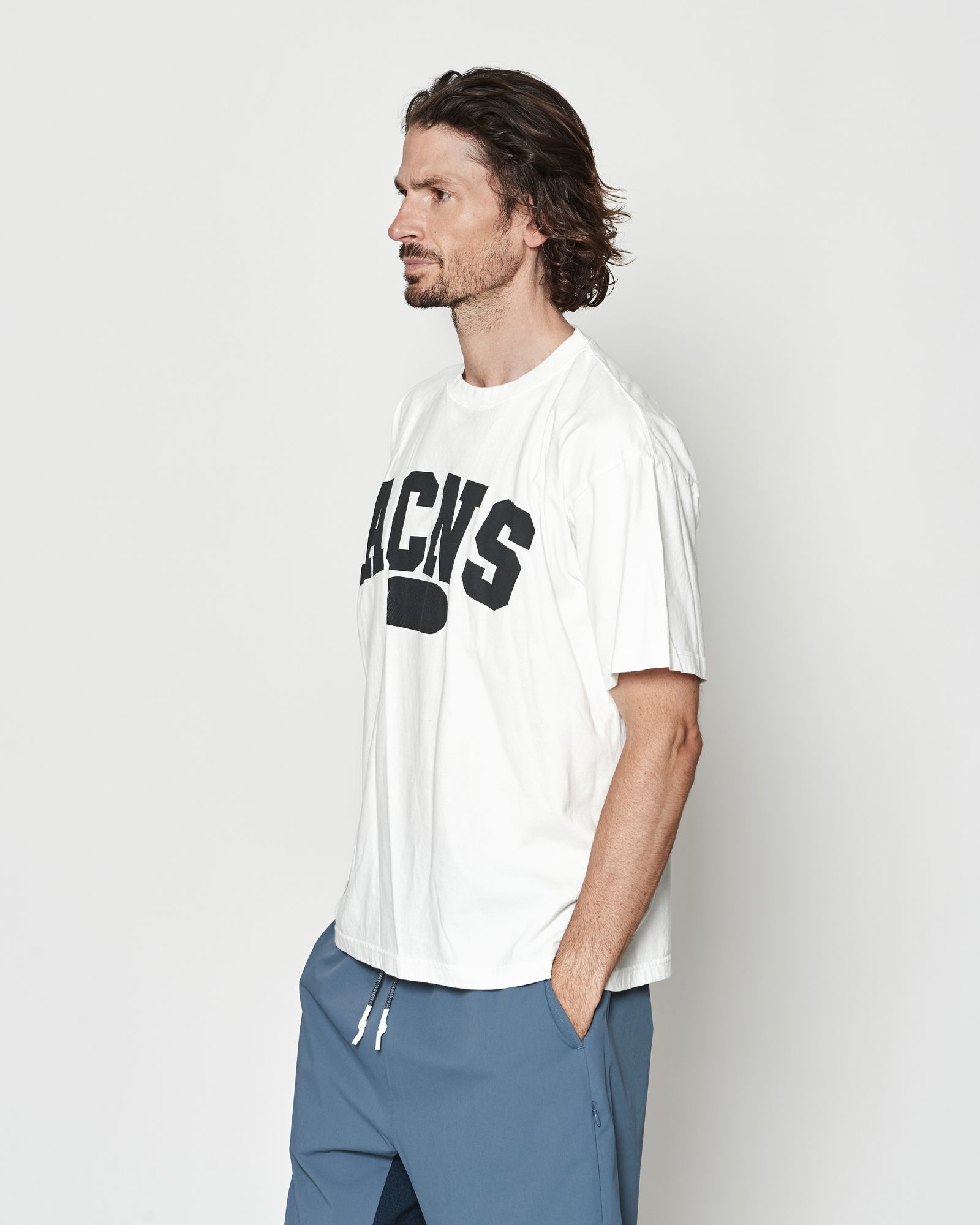 ☆先行予約☆ カレッジロゴTシャツ  /  Aging College Logo Tee / WHITE【CT2601】