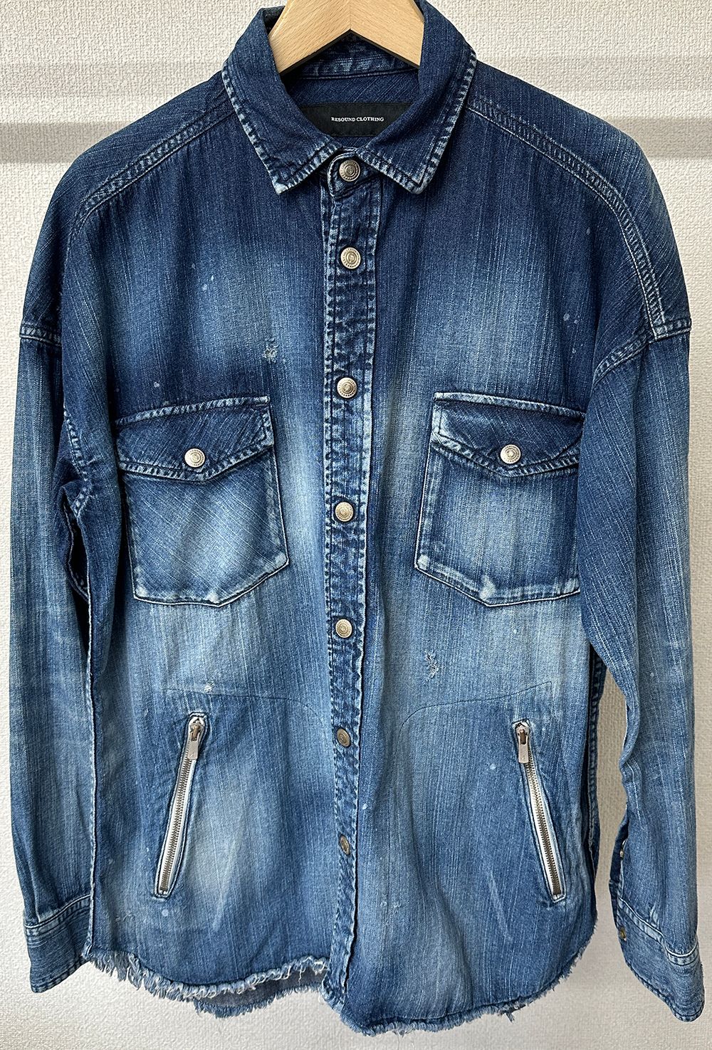 RESOUND CLOTHING - OVER DENIM shirts / DIND [RC29-SH-001] | femt