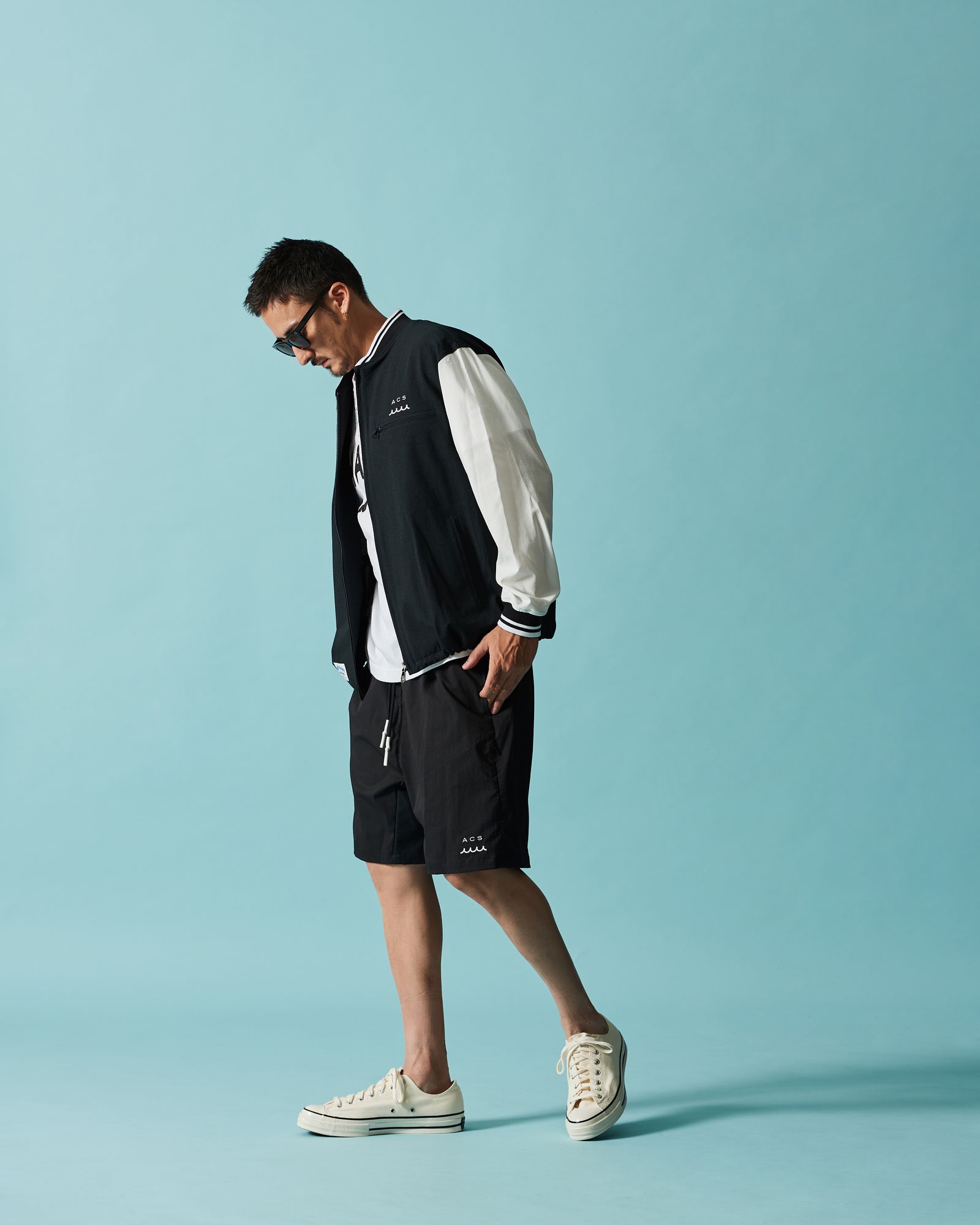 ☆先行予約☆muta MARINE × ACANTHUS  / Dot Air®ベンチレーションジャケット / Dot Air® Ventilation Jacket / BLACK WHITE【MA2603】