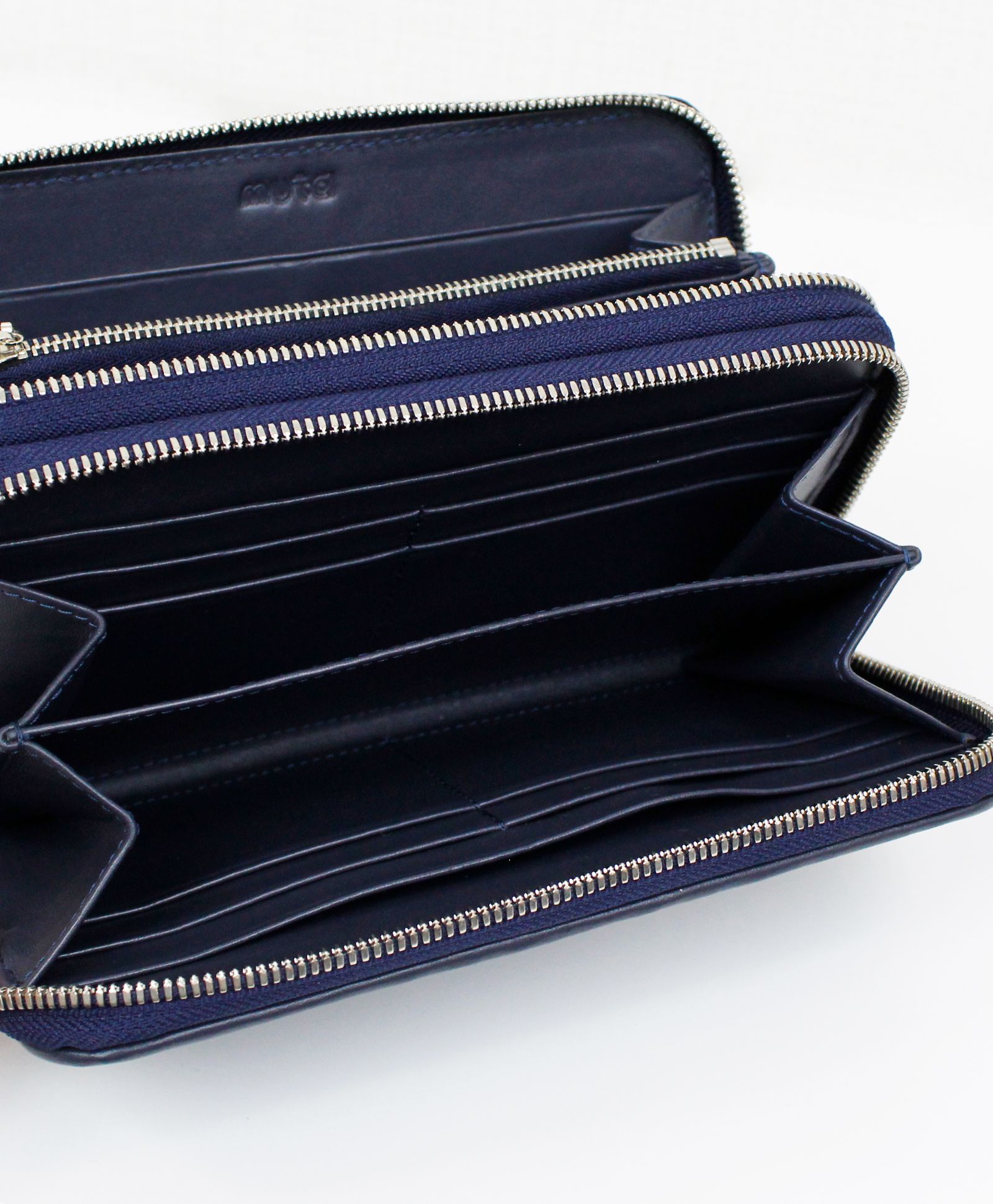 MUTA / ムータ / ガルーシャ・イントレチャートTWIN ZIP長財布 / ネイビー