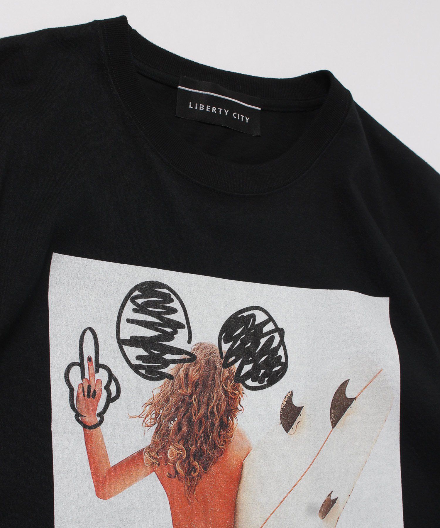 [JUST WANNA SURF] Tシャツ / BLACK [231033HM]