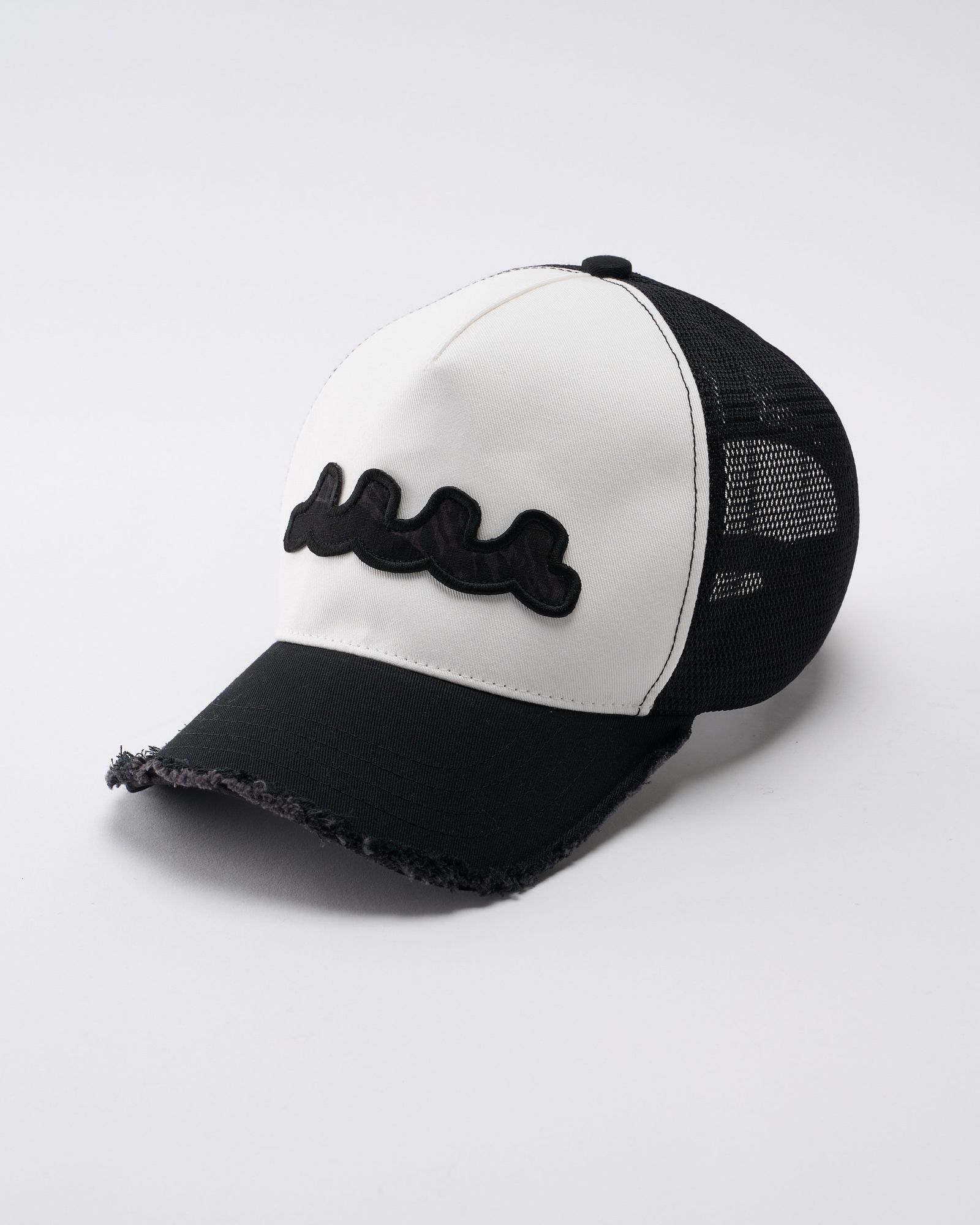 ☆先行予約☆ muta × wjk  / ウェーブ カットオフ メッシュキャップ / wave cut-off mesh cap / BLACK x WHITE 【810 mw05i】