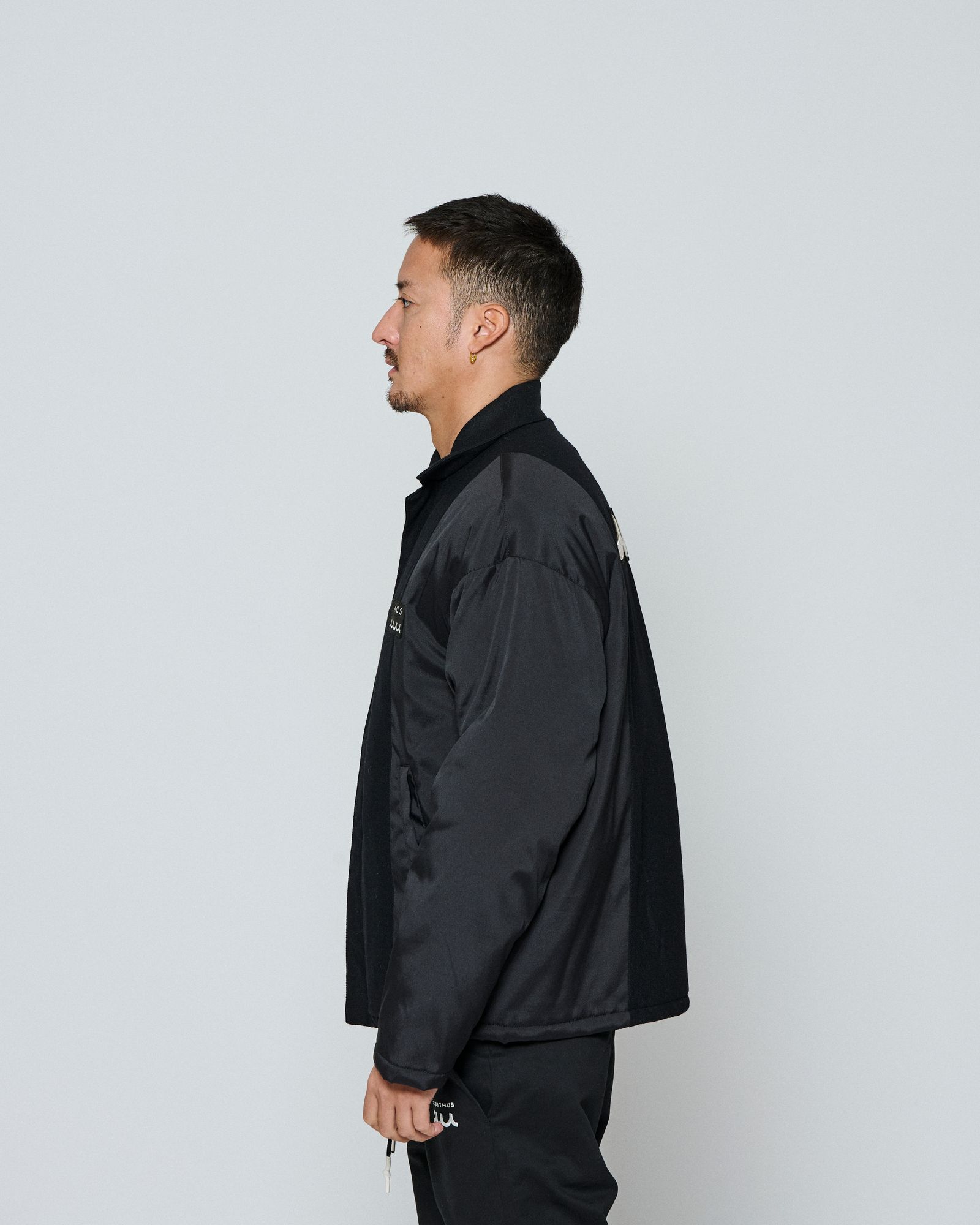 ☆先行予約☆ muta MARINE × ACANTHUS / コーチジャケット / Split Coach Jacket / BLACK 【MA2651】
