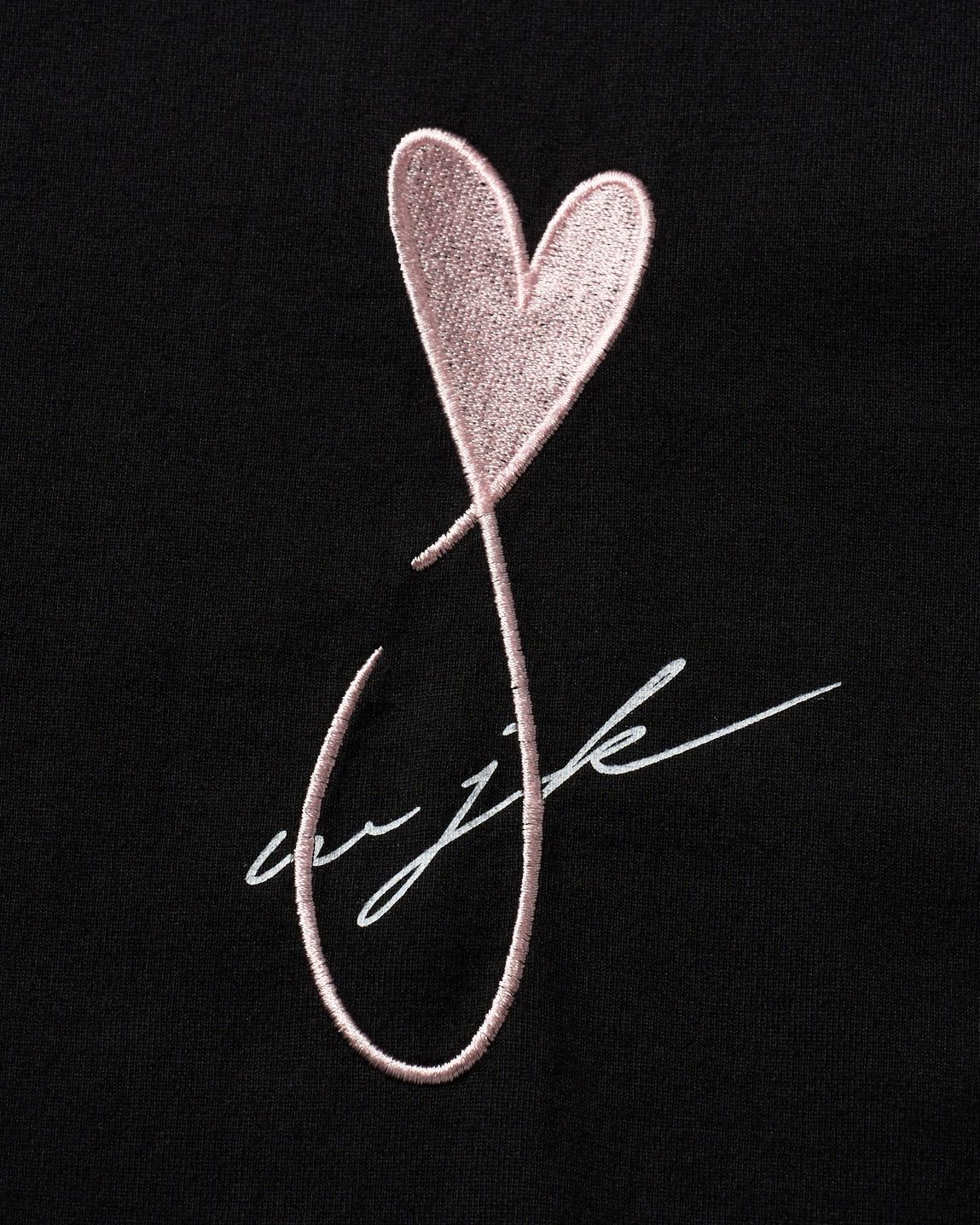 ☆先行予約☆Maison Honoré Paris× wjk  / ハートフィッシュ カットオフ 半袖Tシャツ / heart fish cut-off S/S / black×pink【710 hw01k】