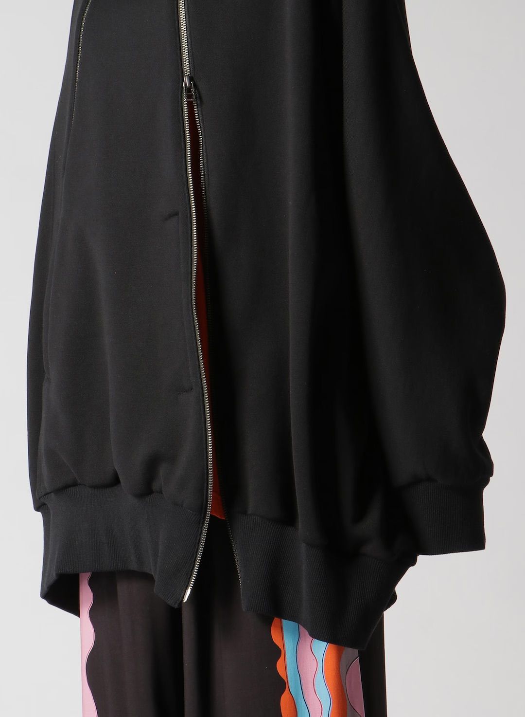 HEAVY LINING DOUBLE ZIPPER HOODIE / BLACK [GJ-T19-032-2]