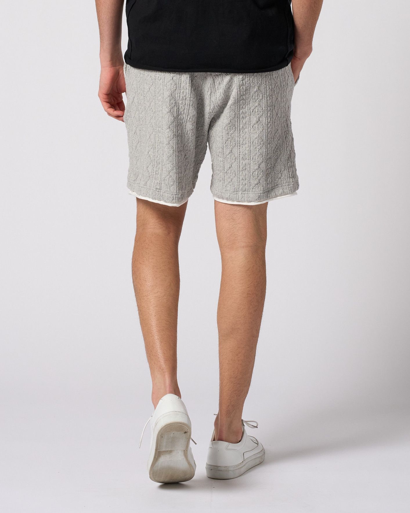 ☆先行予約☆ ジャガードサマーニットショーツ /  jacquard summer knit shorts / T.GRAY [5401 kc01i]