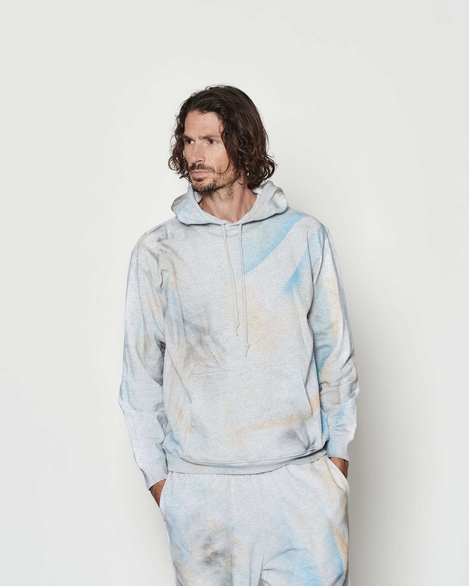 ☆先行予約☆ エイジングダイ スウェットフーディー / パーカー / Aging Dye Hooded Sweatshirt / GREY【HJ2602】